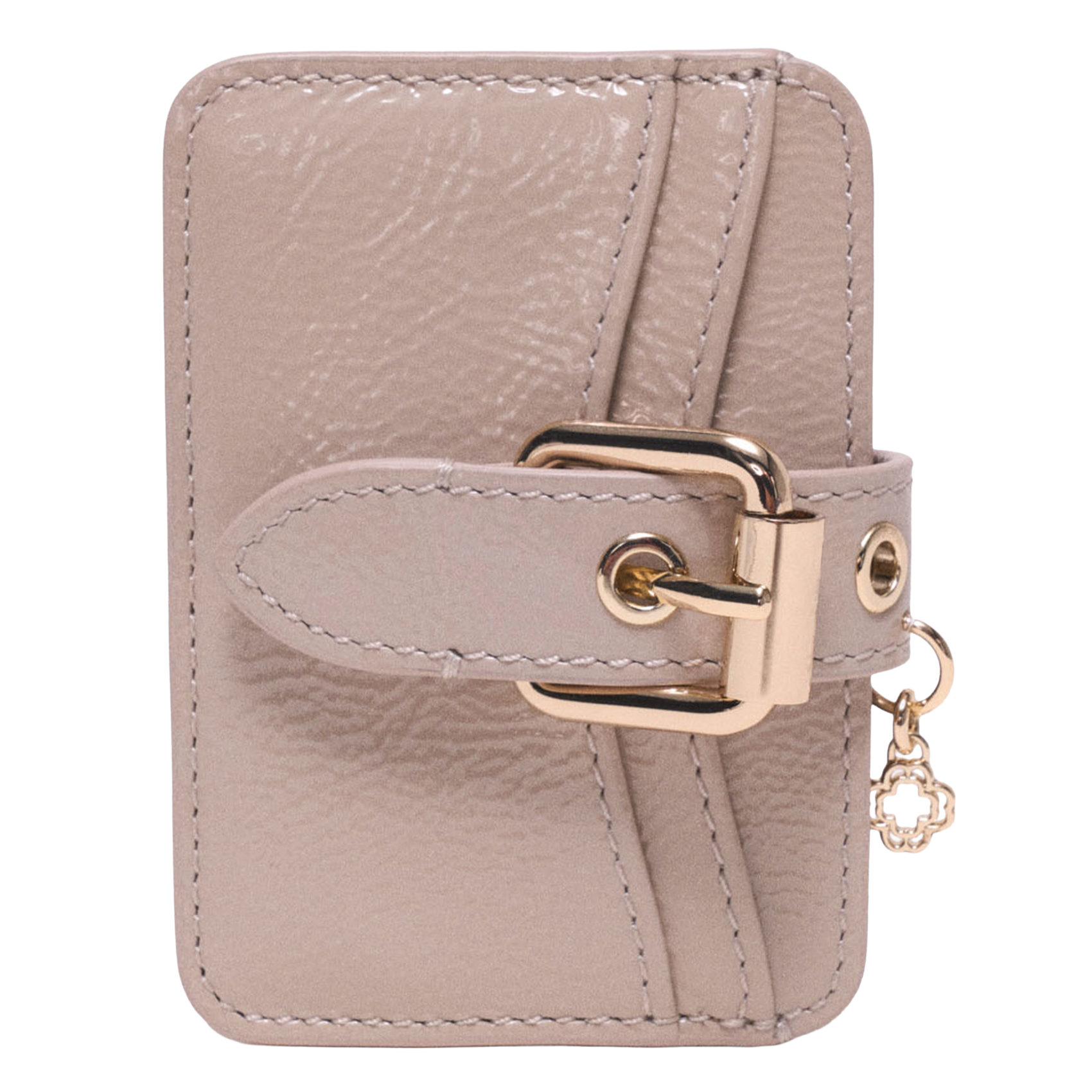 Lederen kaarthouder MAJE Beige