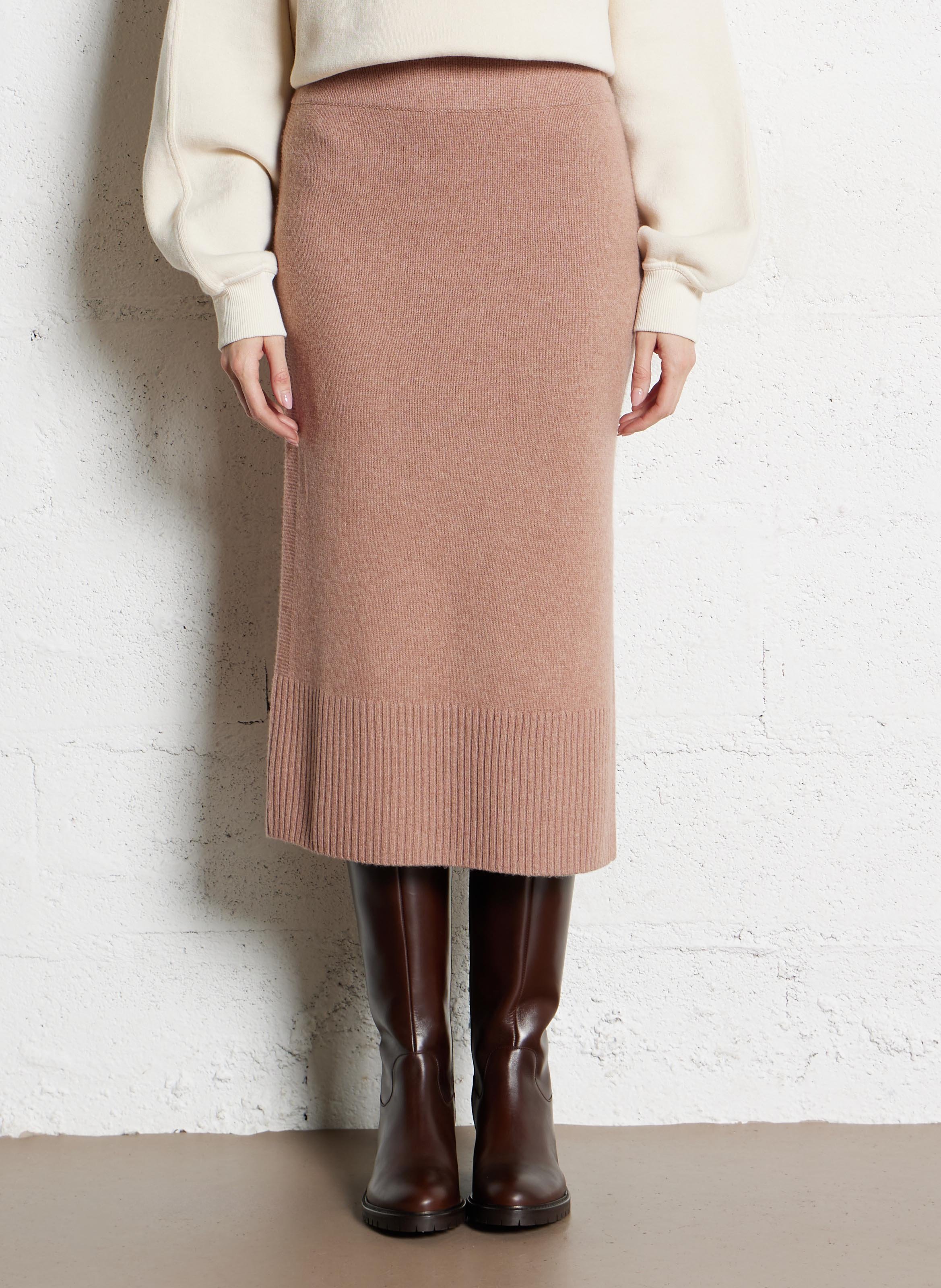 Jupe droite midi en laine MAISON 123