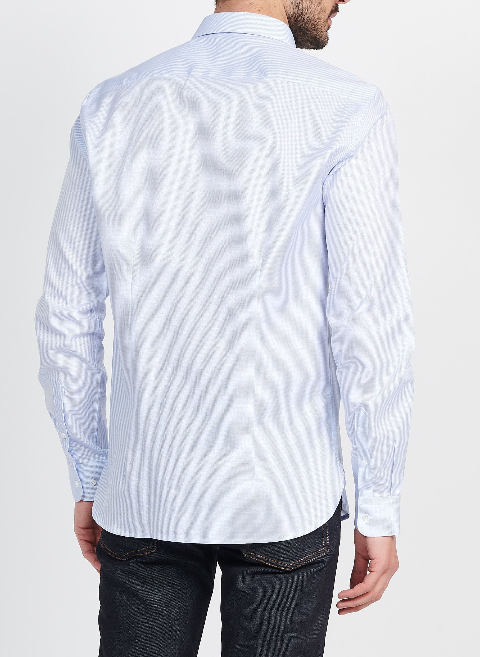 Cotton shirt with classic collar ATELIER PRIVE Blue