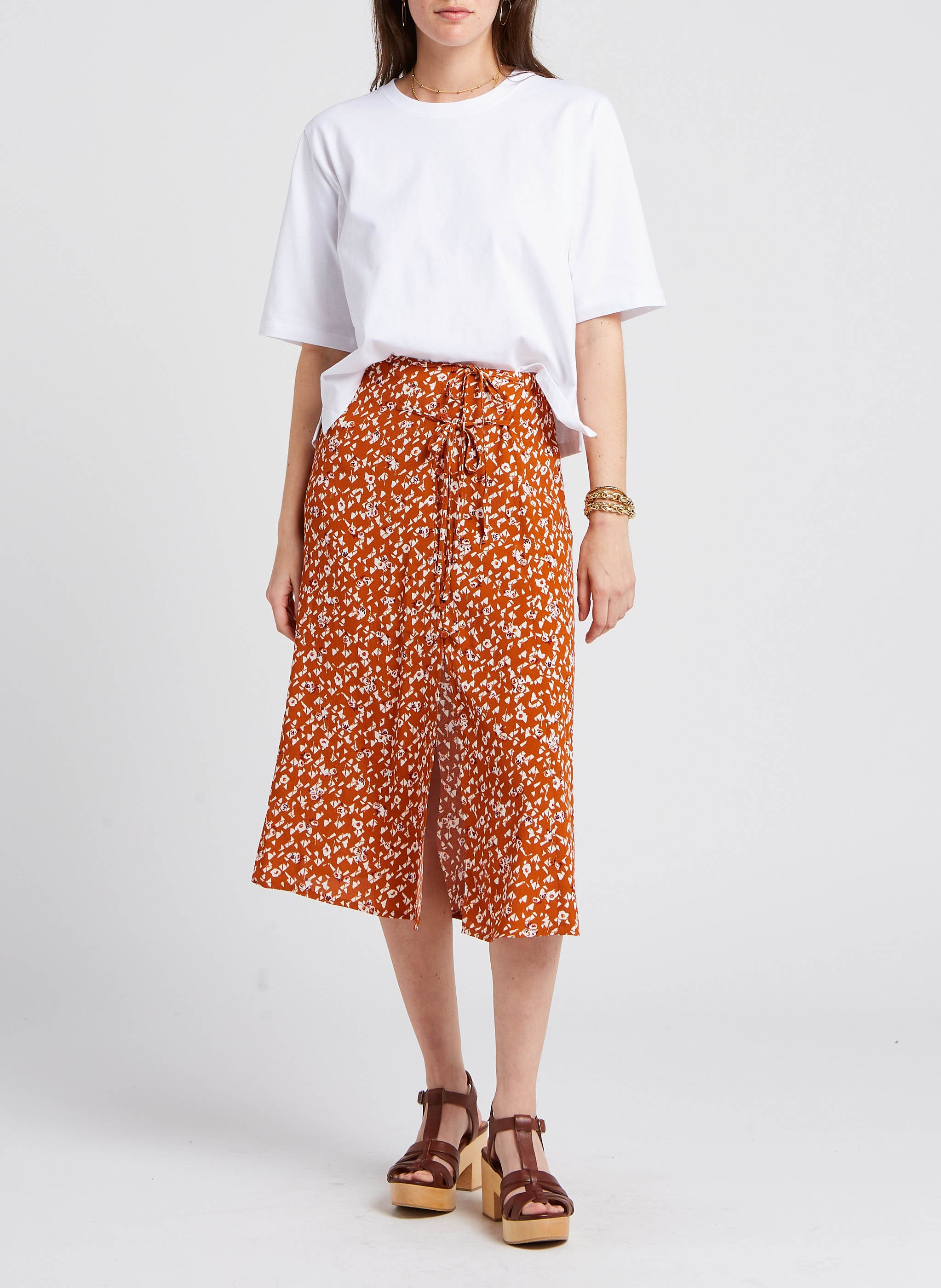 Loose-fit round-neck cotton T-shirt SESSUN White