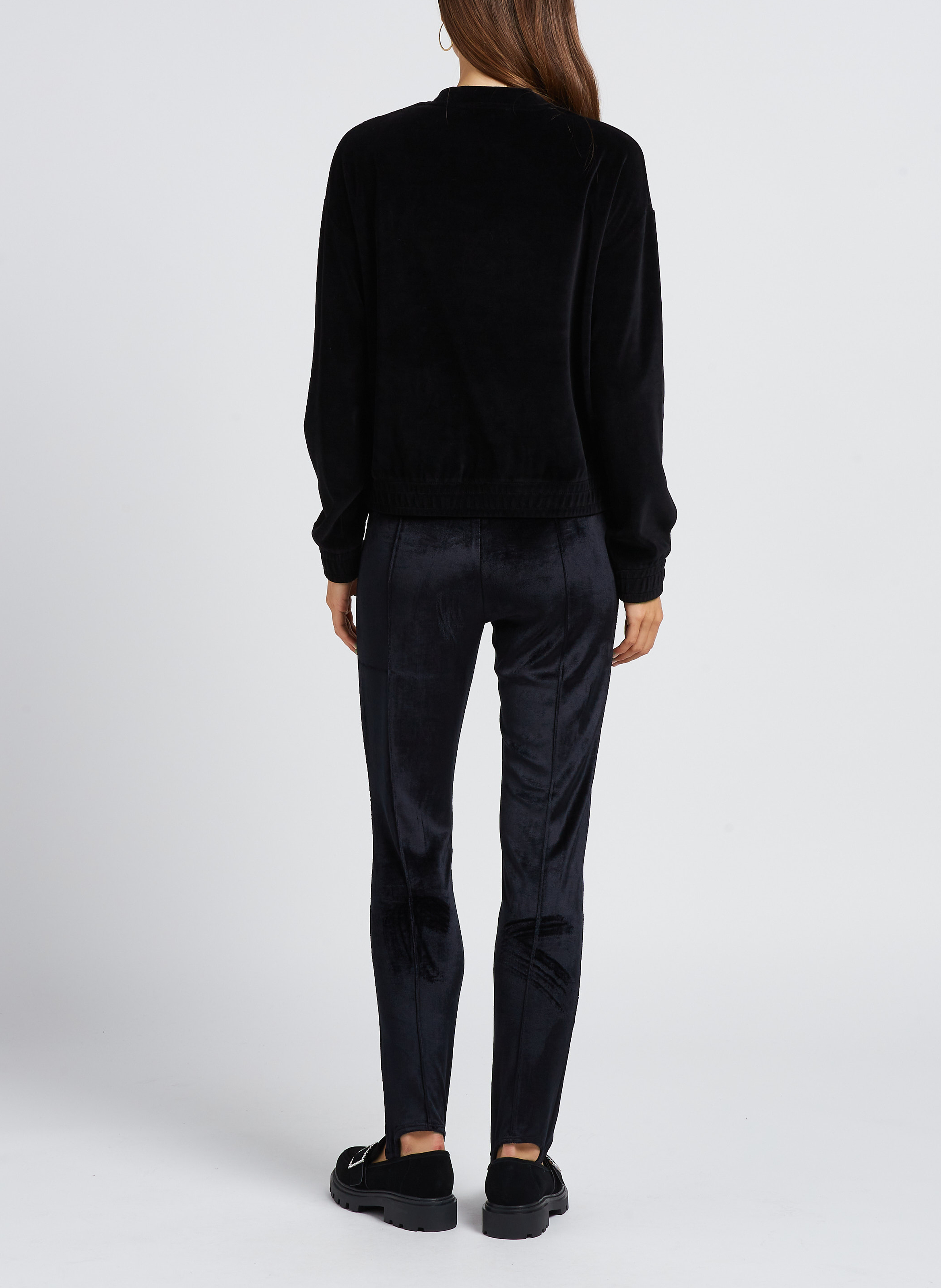 Round-neck cotton-blend sweatshirt SONIA RYKIEL Black