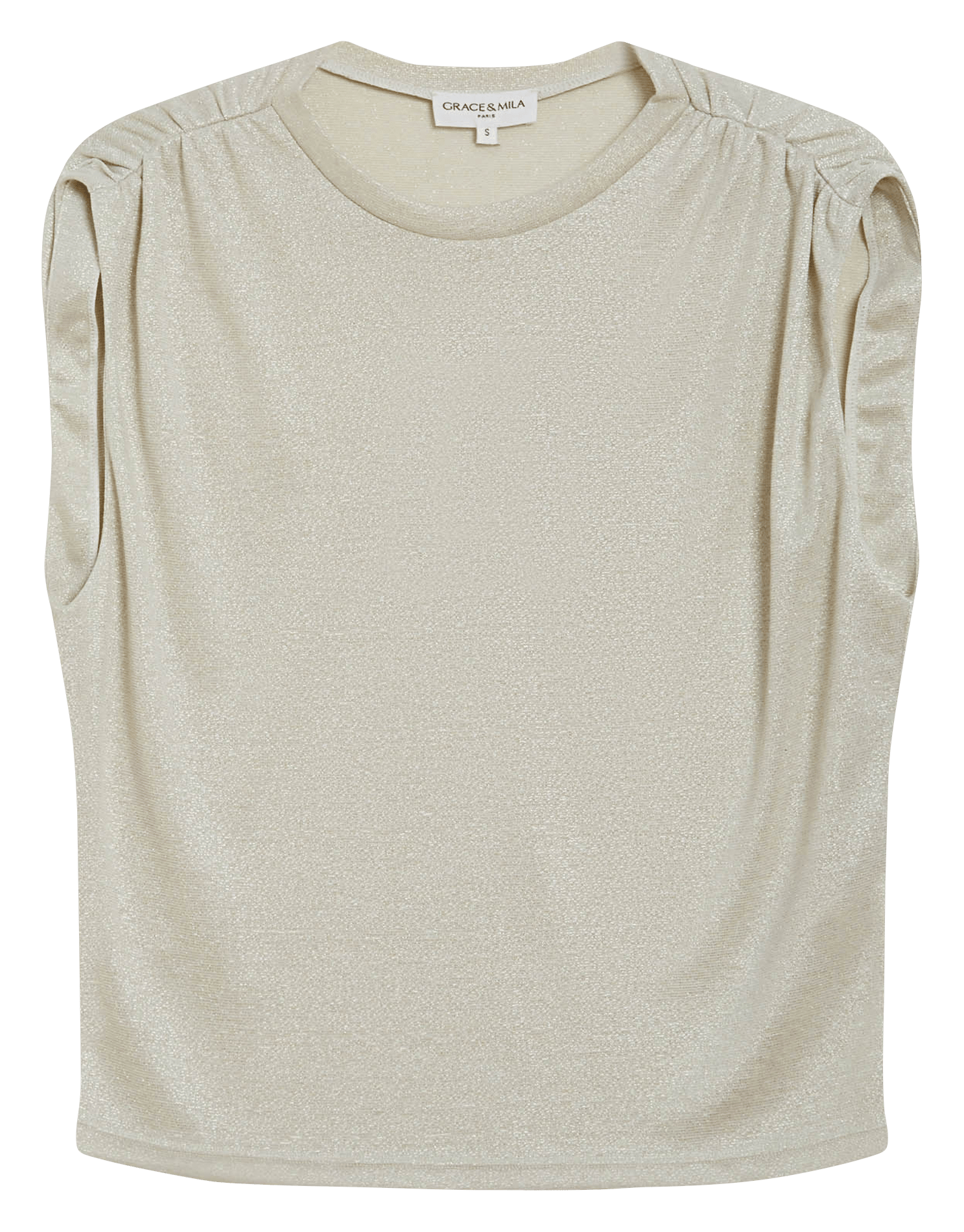 Tee-shirt col rond GRACE ET MILA Argent