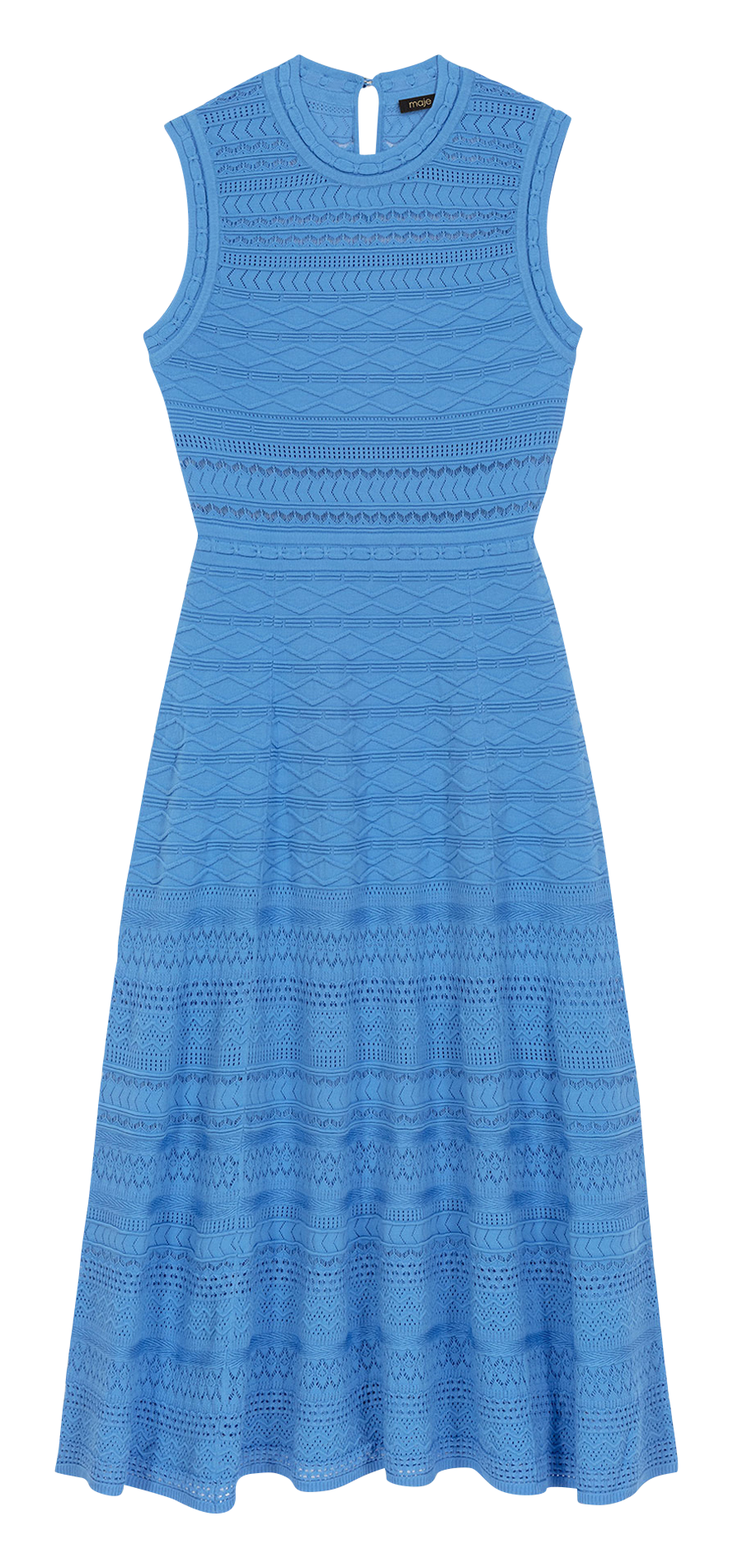 Flared knitted dress MAJE Blue