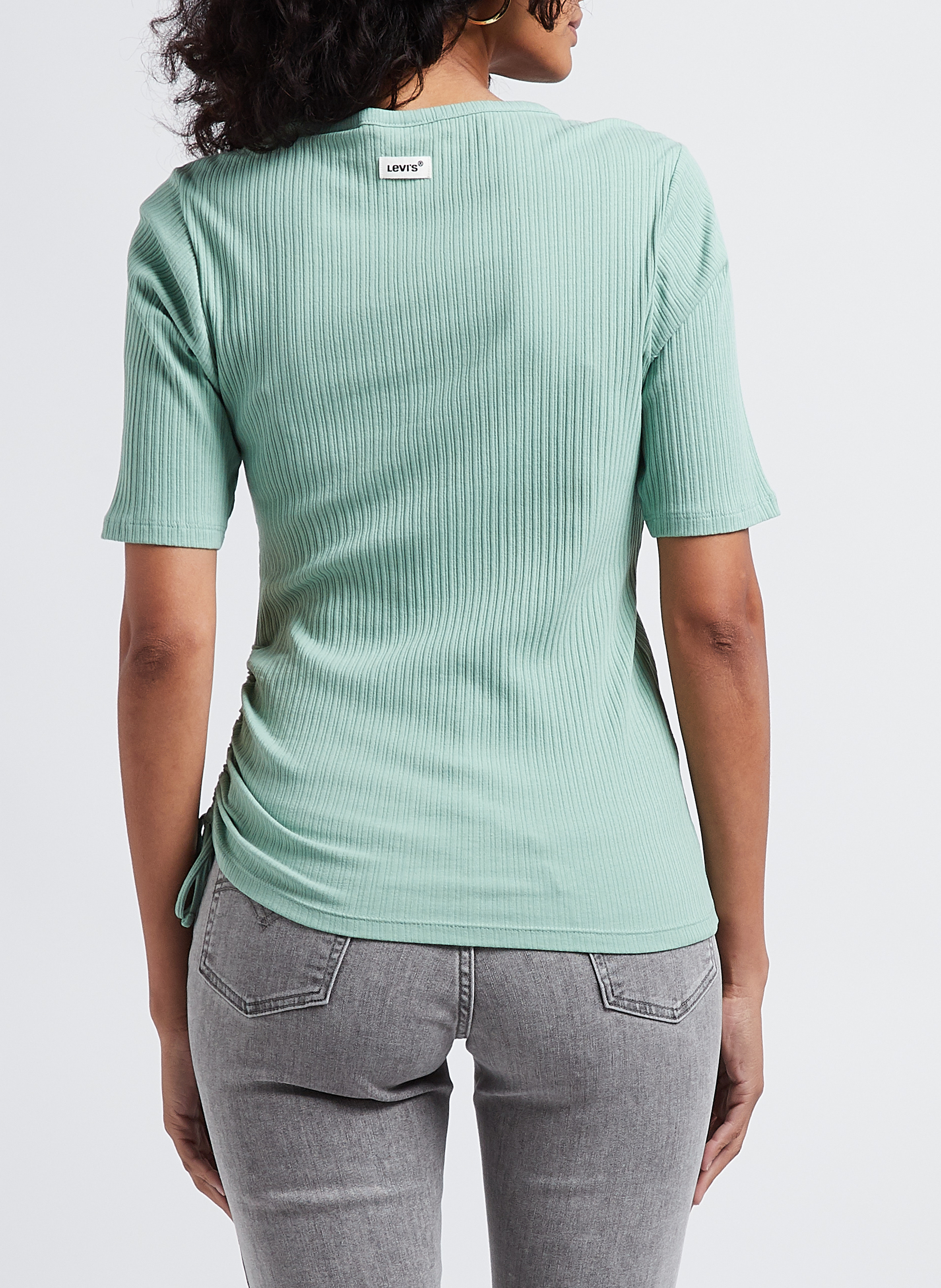 Round-neck cotton-blend top LEVI'S Green