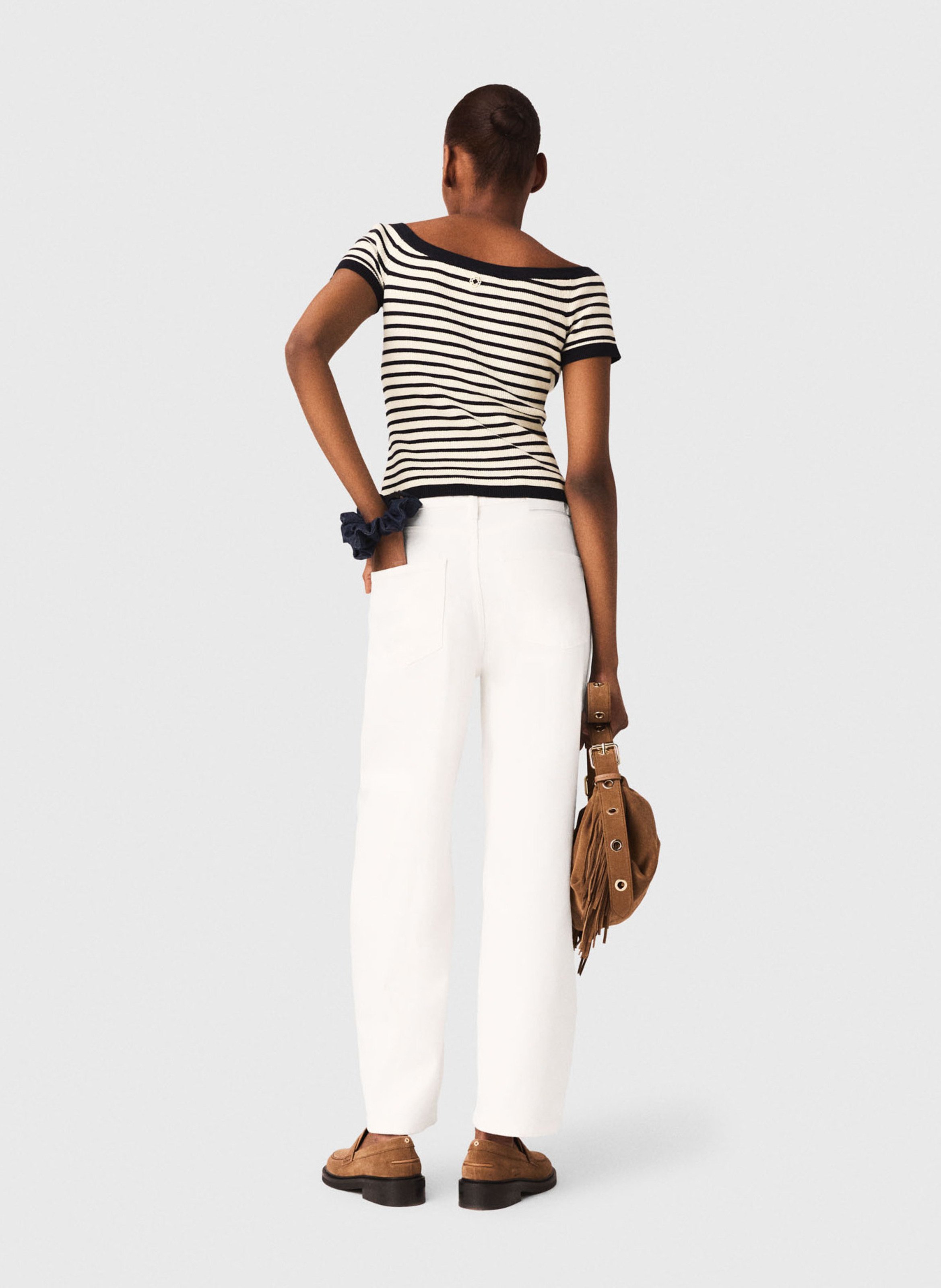 Top moulant col bateau MAJE Bleu