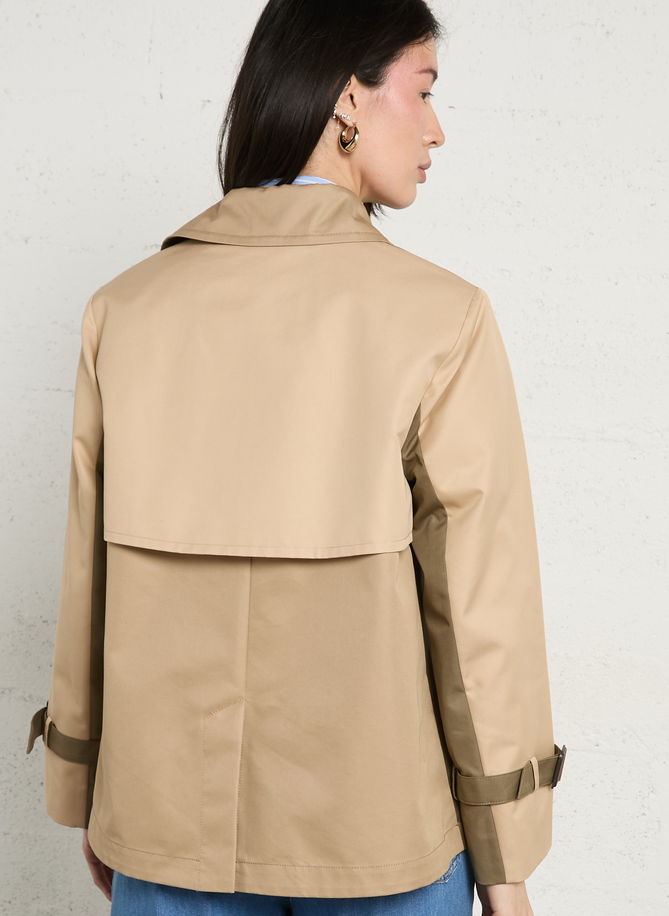 Kurzer Trenchcoat mit weitem Schnitt und klassischem Kragen MAX MARA WEEK END Khaki
