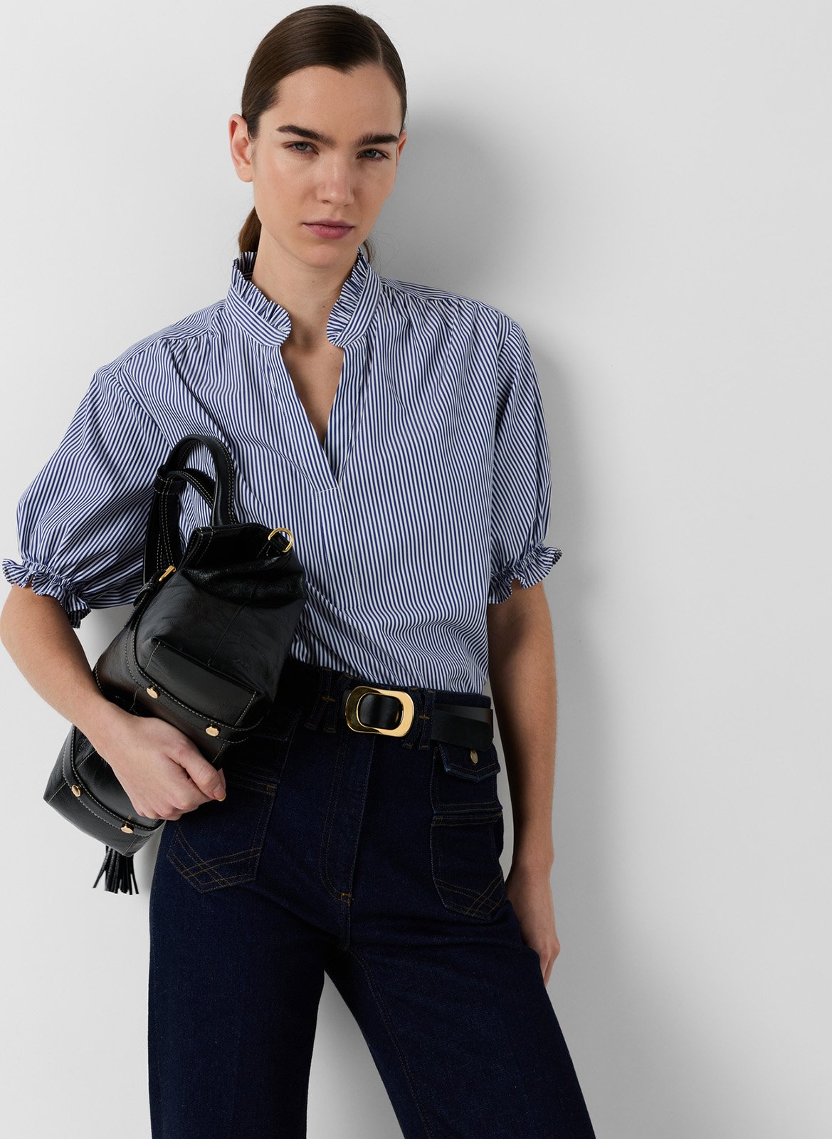 Loose short-sleeve striped top GERARD DAREL Blue