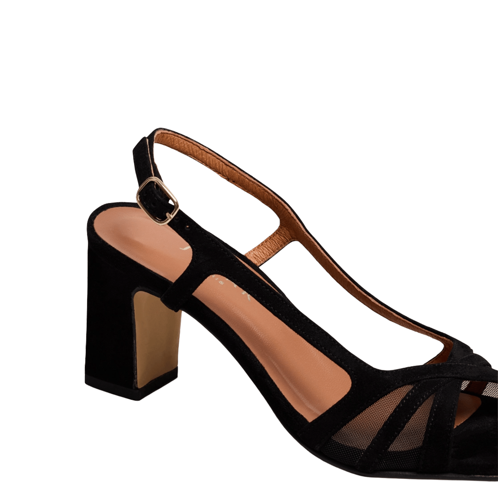 High leather-mix sandals JONAK Black