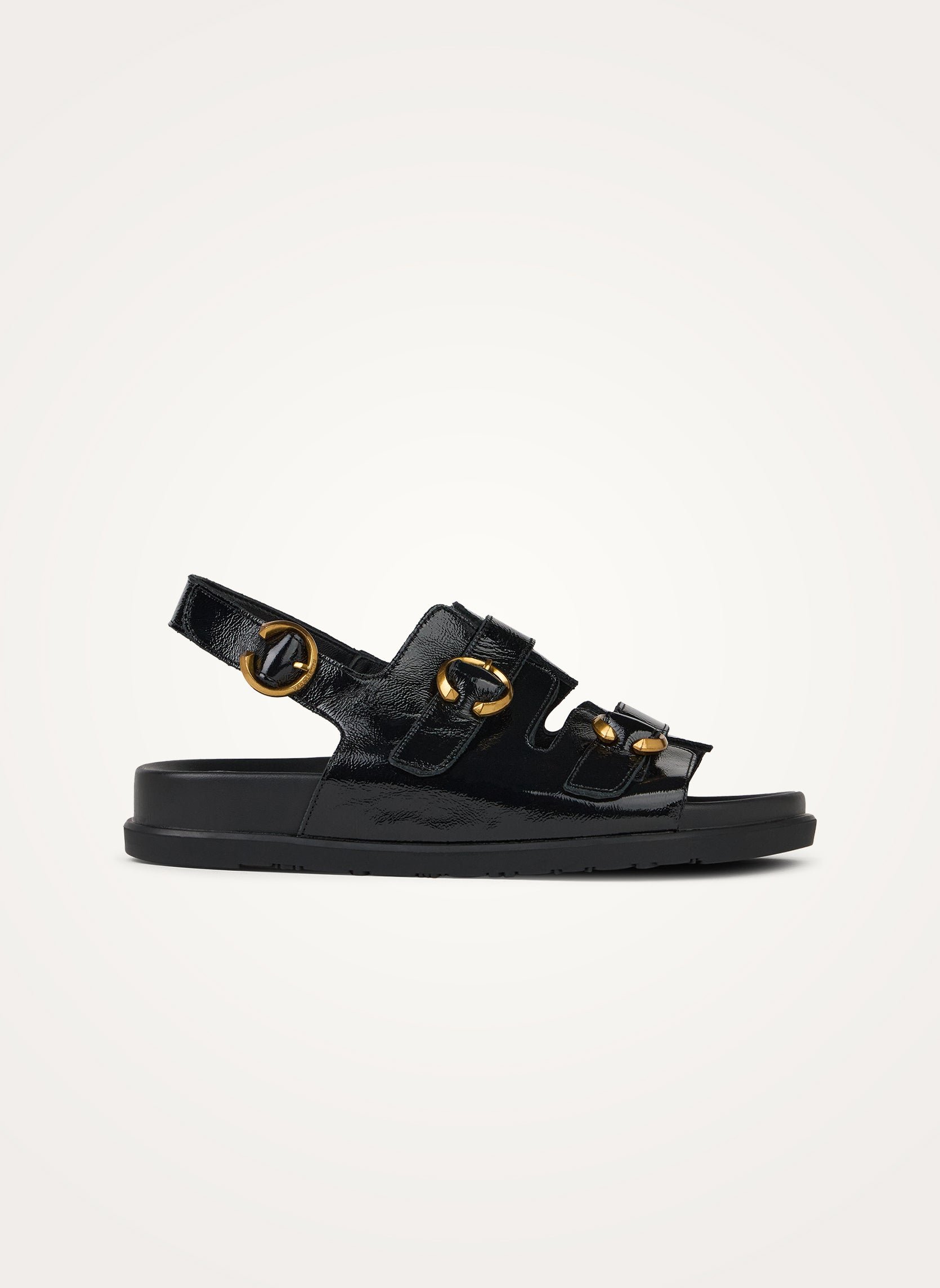 Leopard print flat sandals with strap VANESSA WU