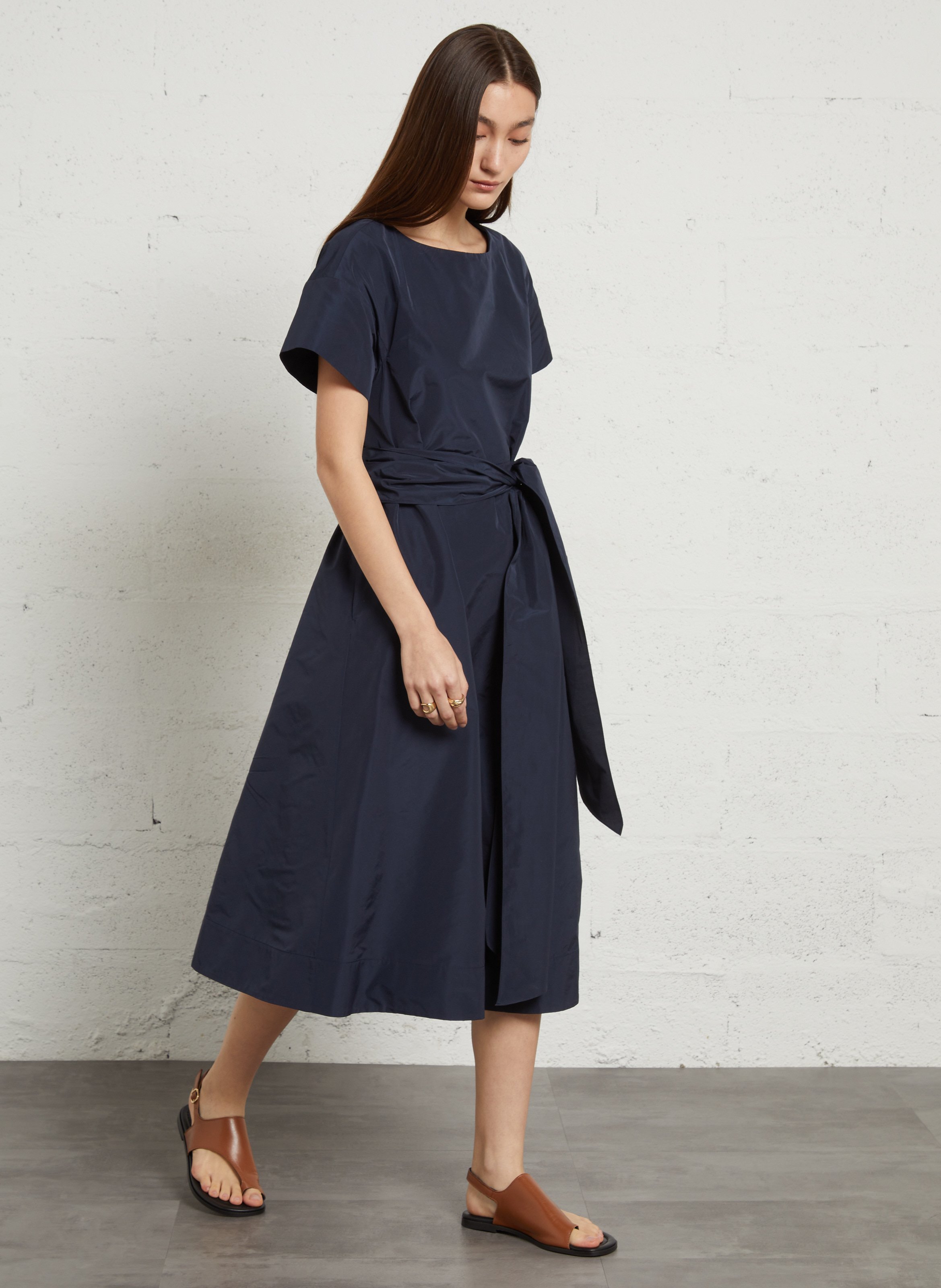 Sandales plates en cuir MAISON TOUFET Marron