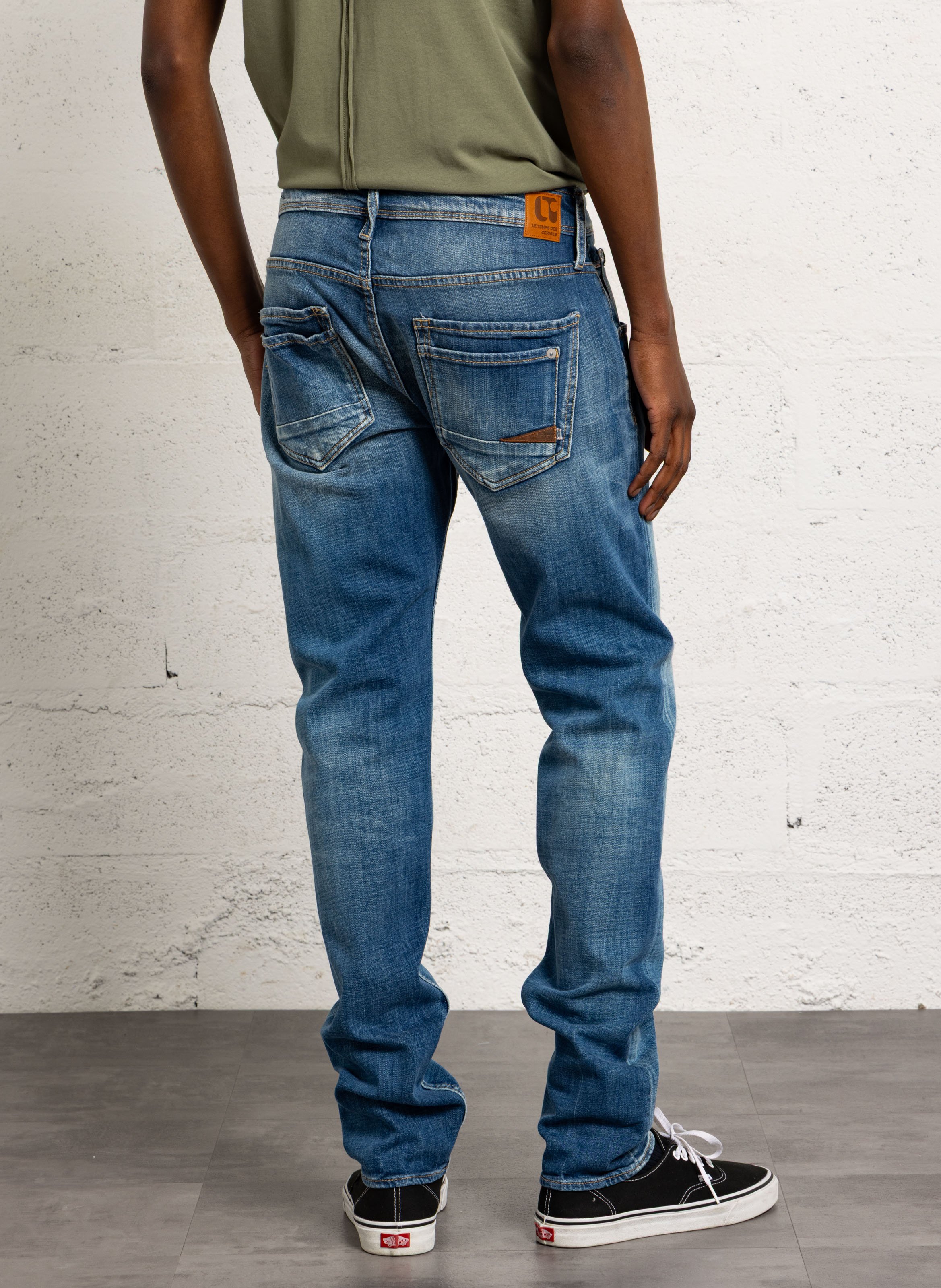 High-rise slim-fit jeans LE TEMPS DES CERISES Blue