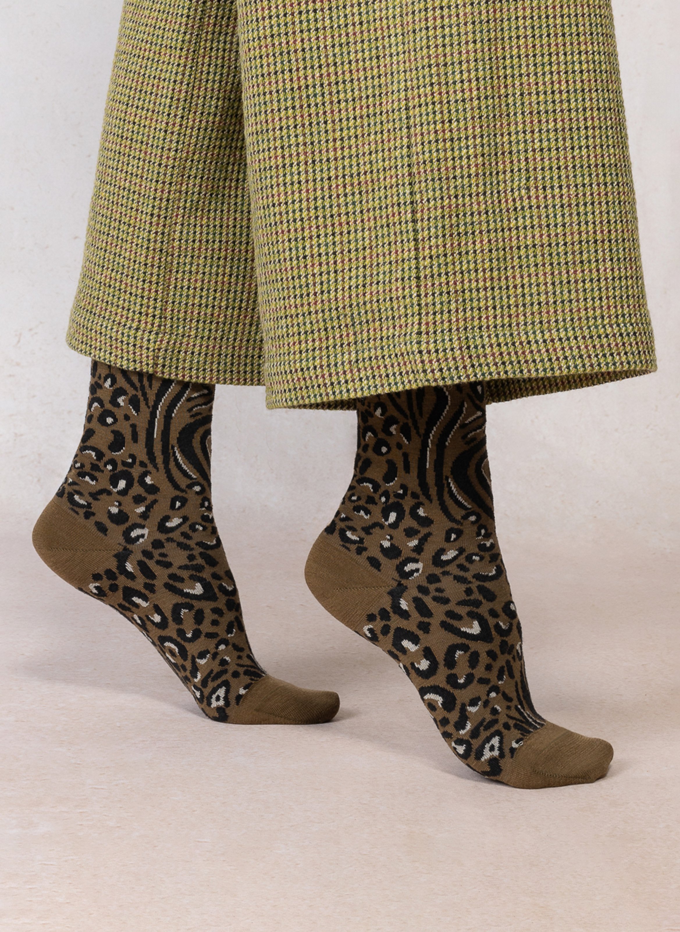 Chaussettes en laine mélangée BLEUFORET Kaki