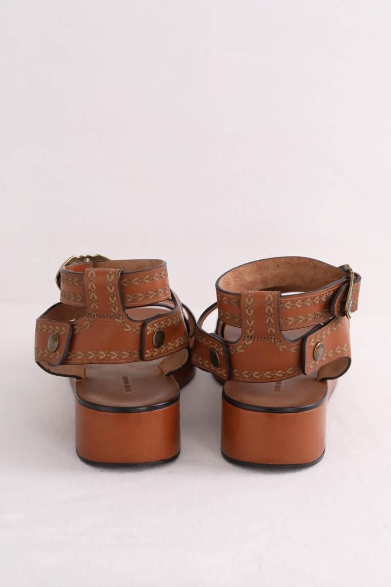 Faux leather sandals ISABEL MARANT - Seconde Main Brown