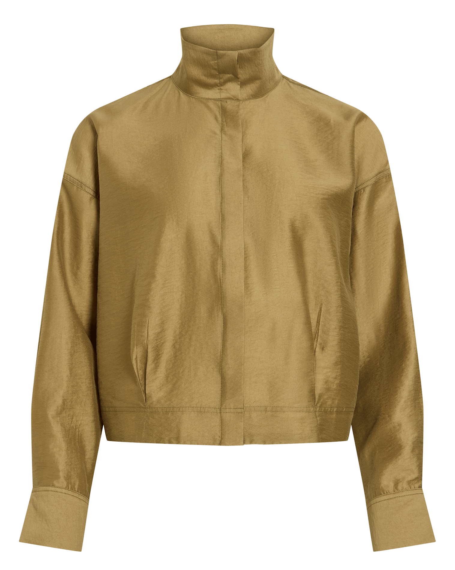 Chemise col montant  ROUGE EDIT Marron