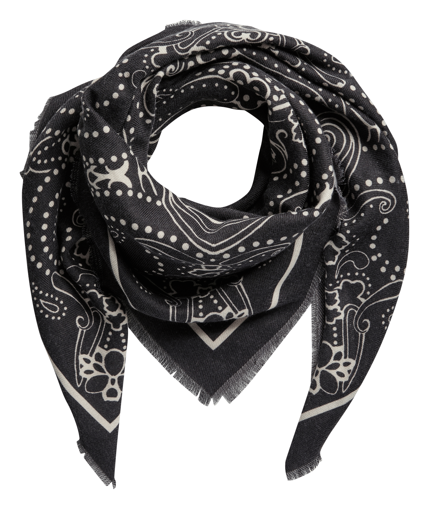 Foulard motif bandana PIECES Gris