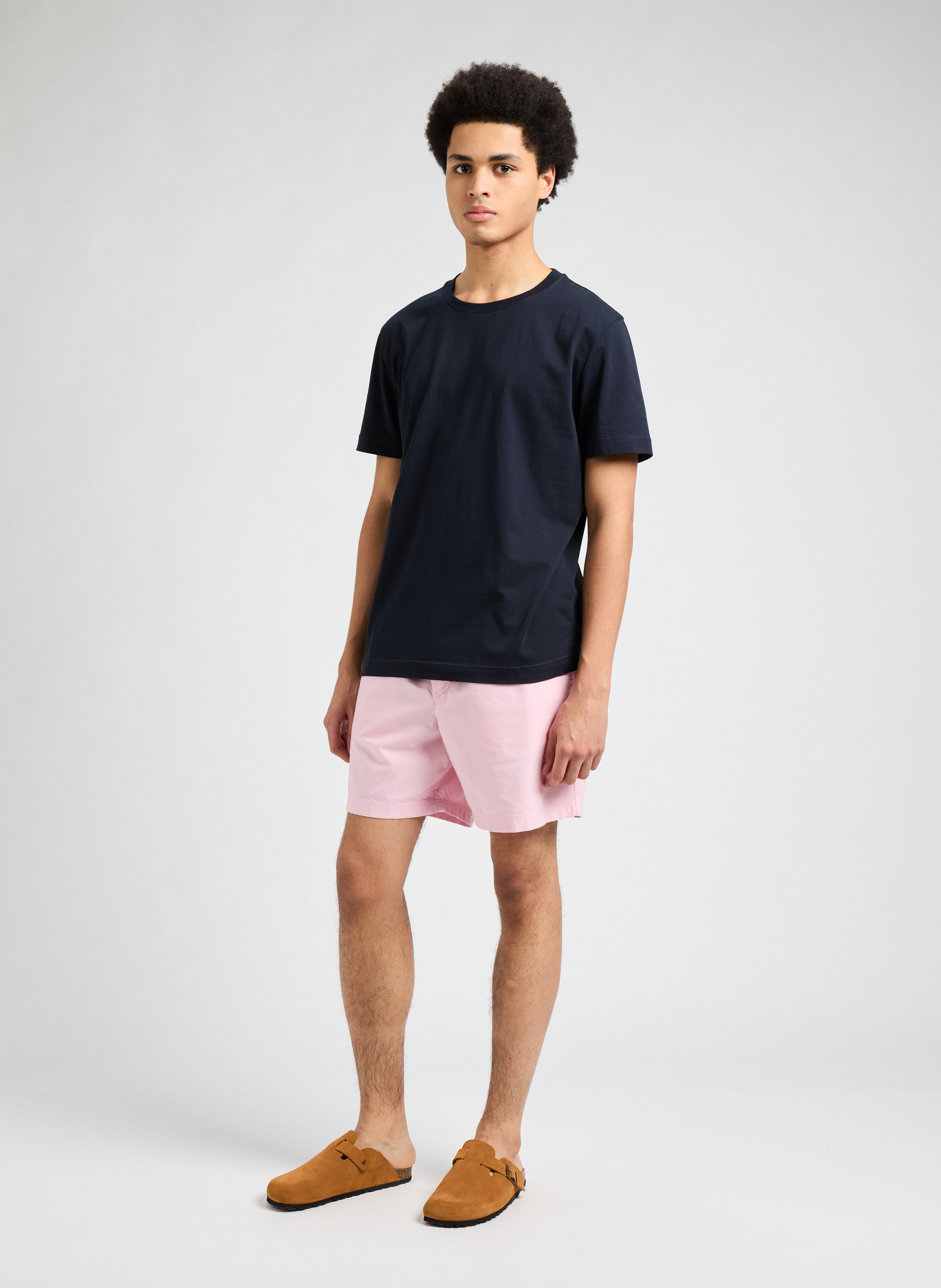 Round neck cotton baff-o T-shirt SAISON 1865 Blue