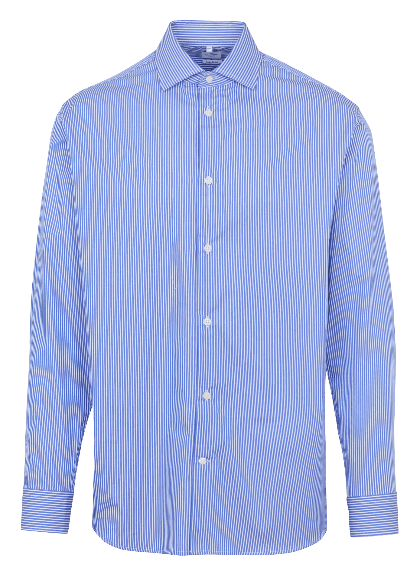 Katoenen blouse met klassieke kraag AU PRINTEMPS PARIS Blauw