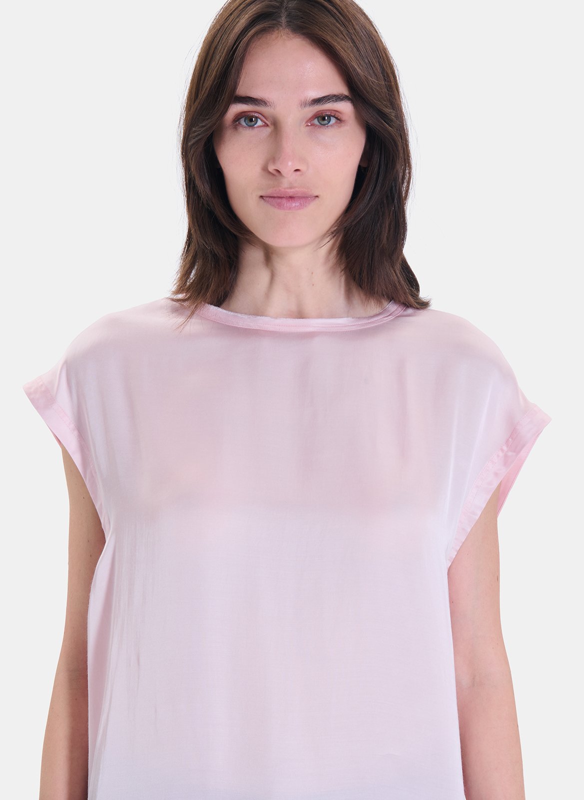 Sleeveless Satin Flowy Top ZAPA Pink