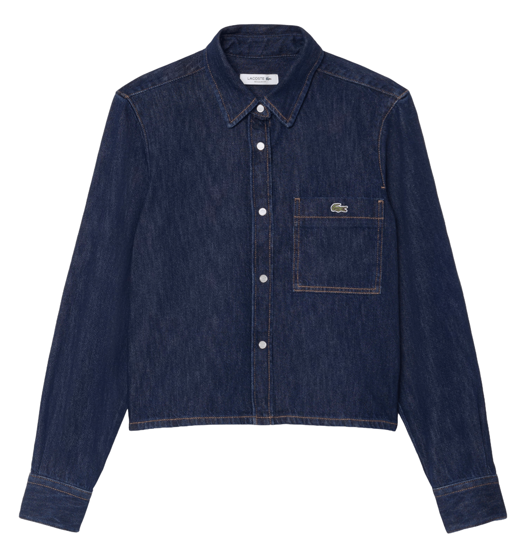 Cotton shirt with classic collar LACOSTE Blue