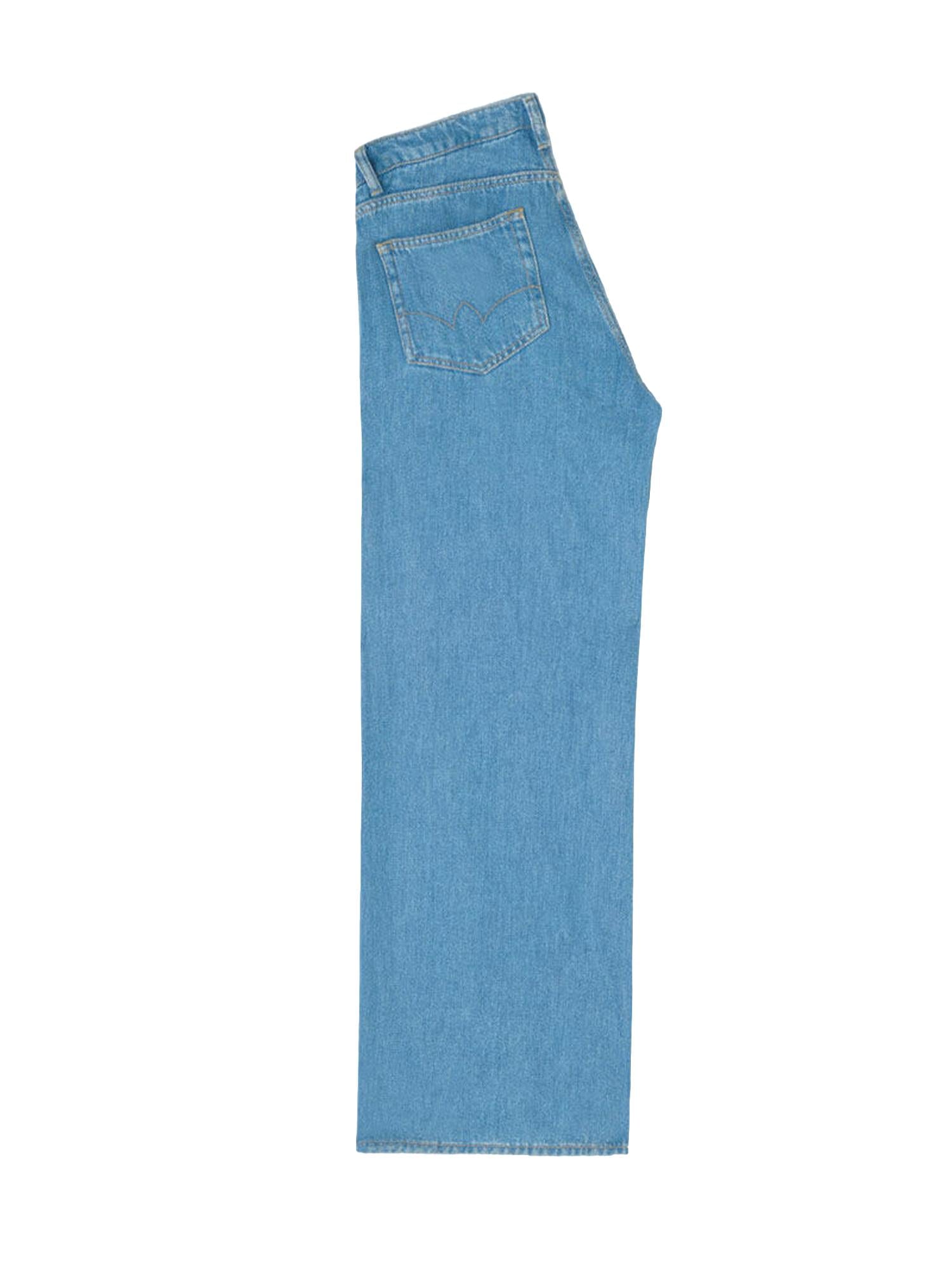 High-waisted loose-fit zip jeans LE TEMPS DES CERISES Blue