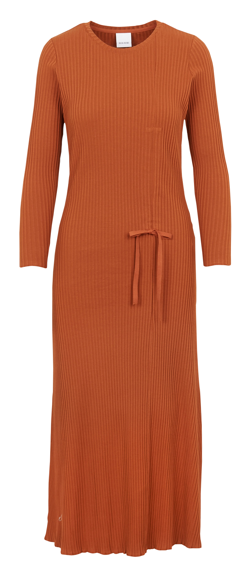 Robe ajustée col rond en coton RITA ROW Marron