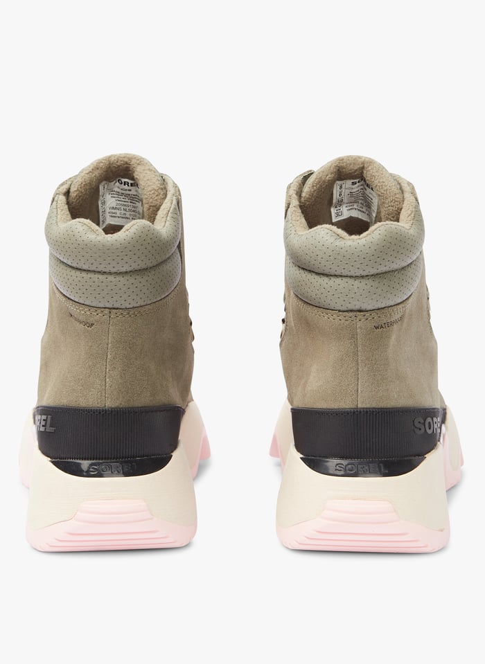 Zapatillas altas de piel en verde