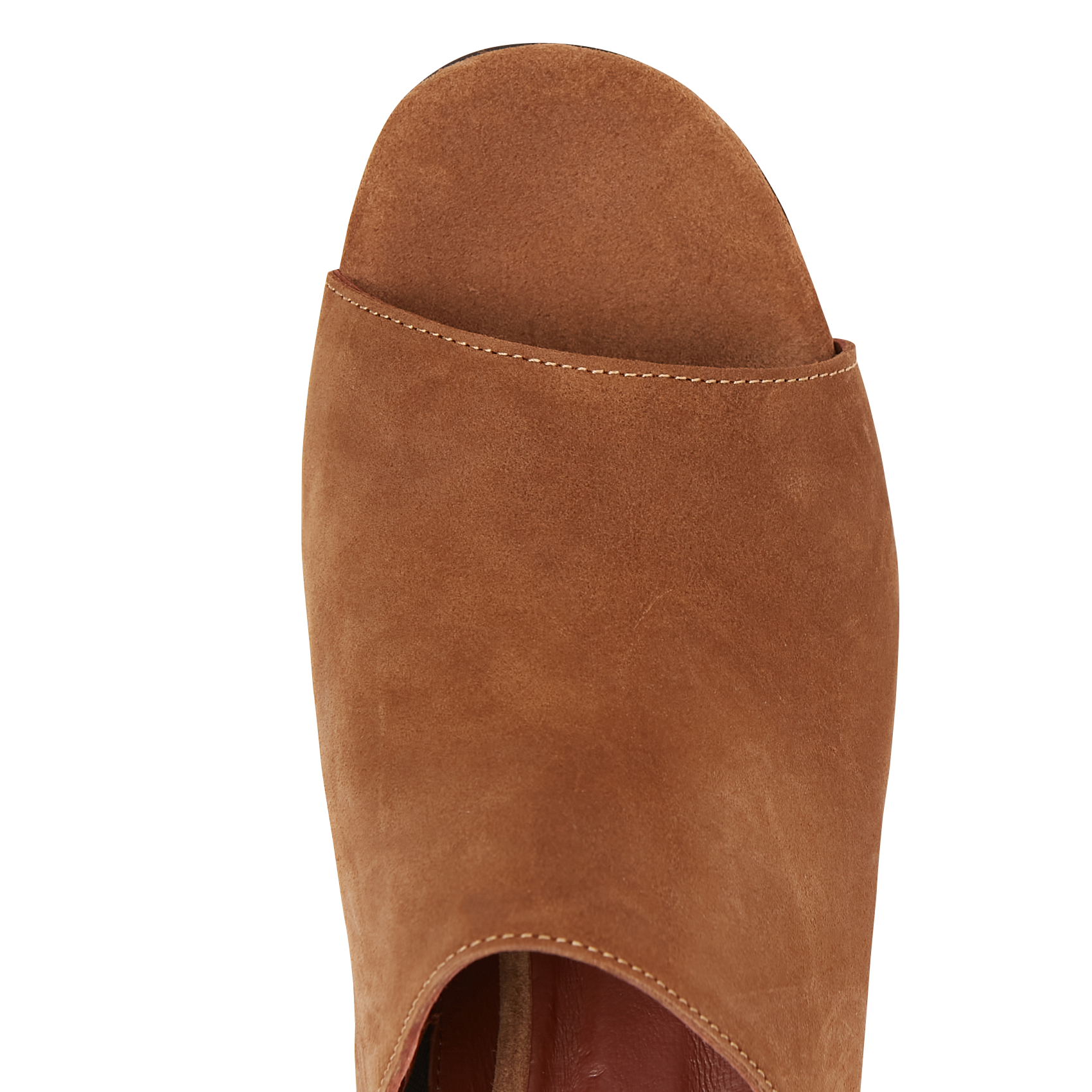 Halfhoge instappers van veloursleer met hak ANONYMOUS COPENHAGEN Bruin