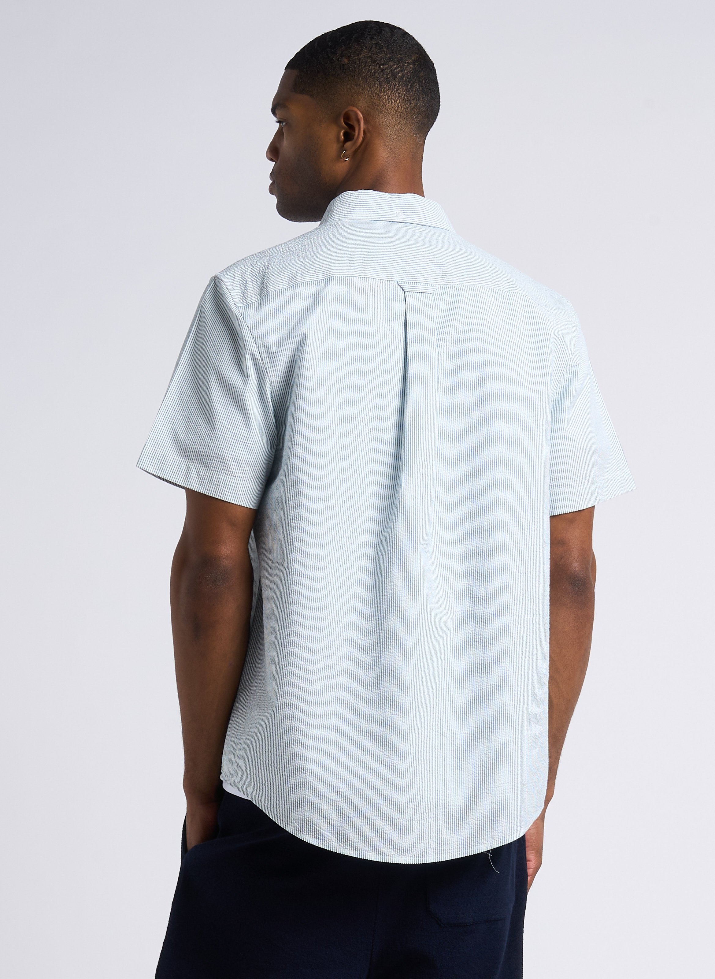 Chemise col classique en coton bio FARAH Vert