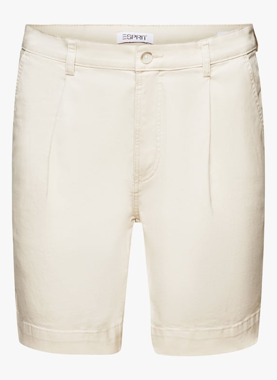 Short regular fit en coton stretch Beige