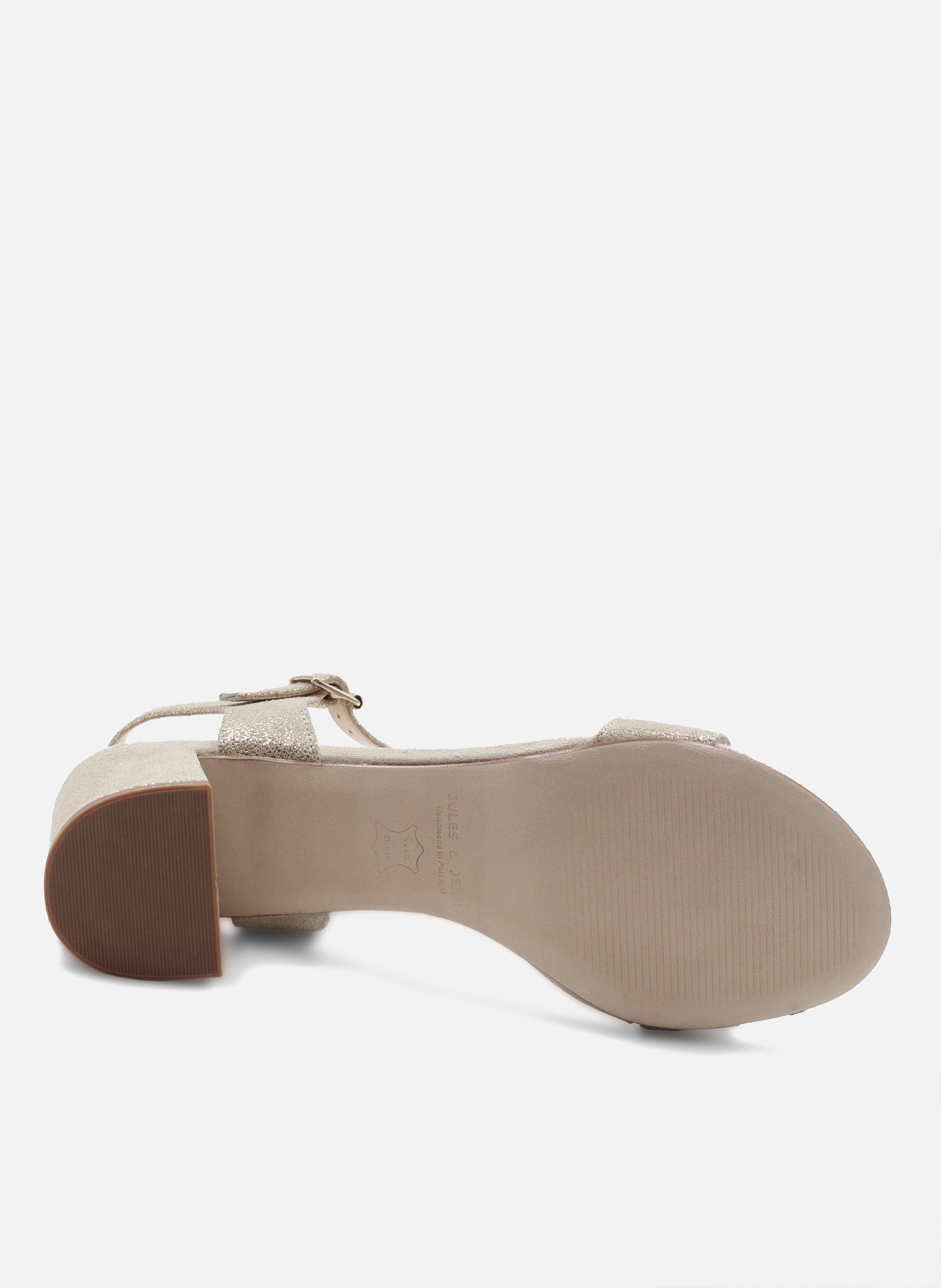 Medium heel metallic sandals JULES & JENN Golden