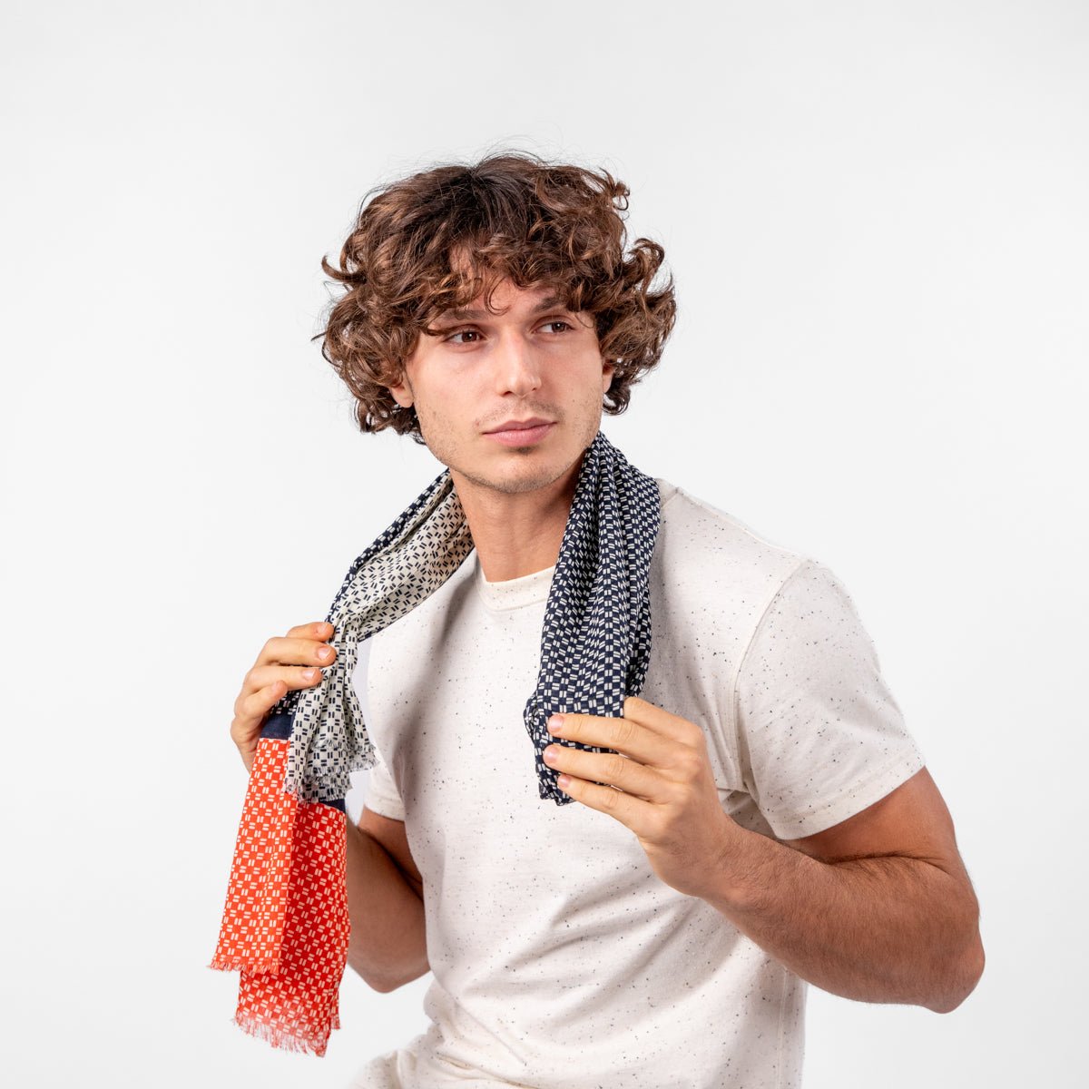 Organic cotton scarf BILLYBELT Blue