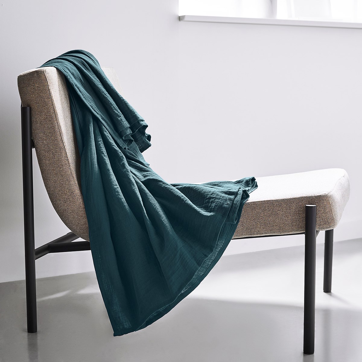 Solid cotton plaid TODAY LINGE DE MAISON Blue