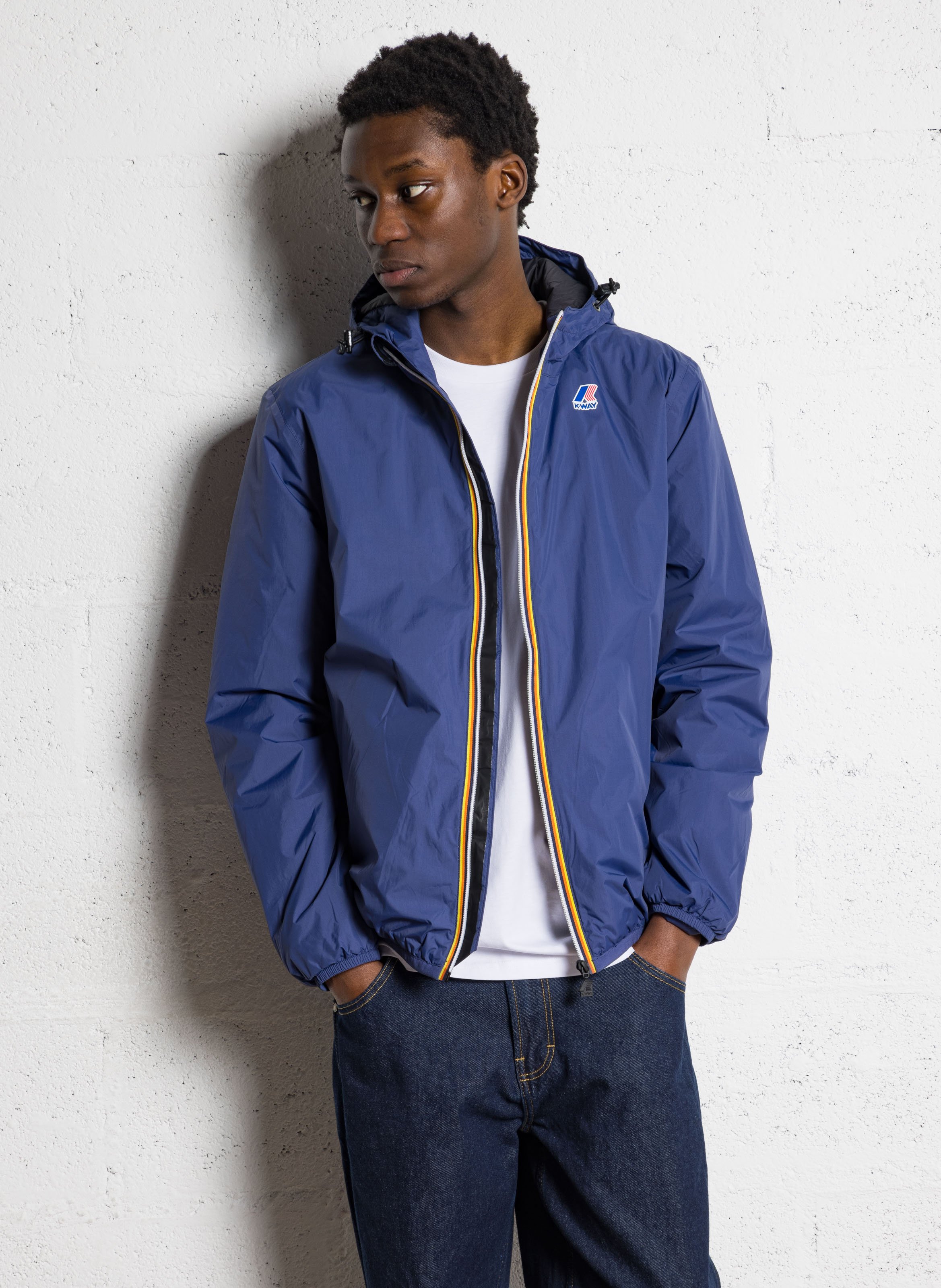 Coupe-vent col montant K-WAY Bleu