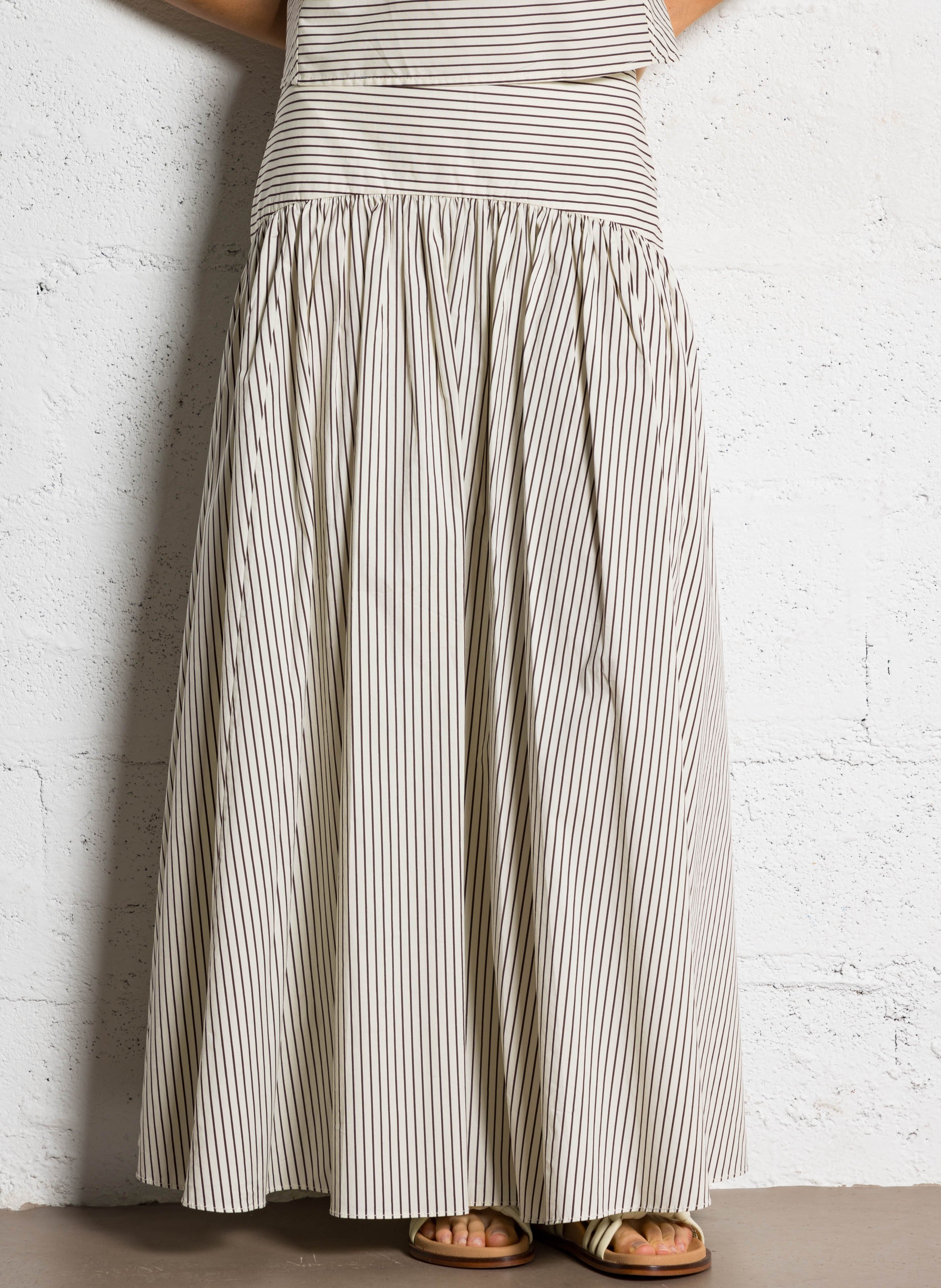 Striped midi skirt STAUD Multicolored