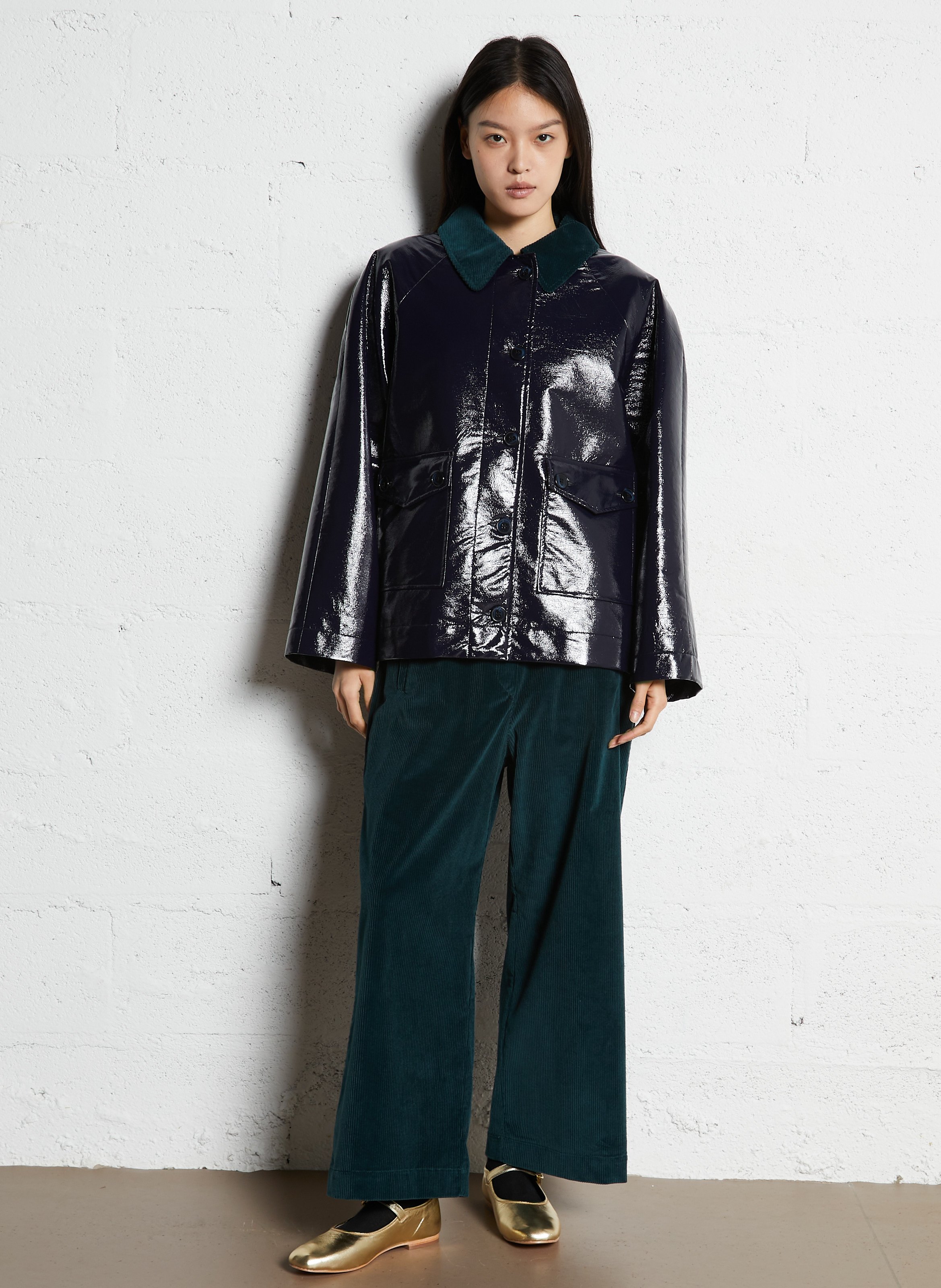 Oversized jasje met klassieke kraag SUZIE WINKLE Blauw