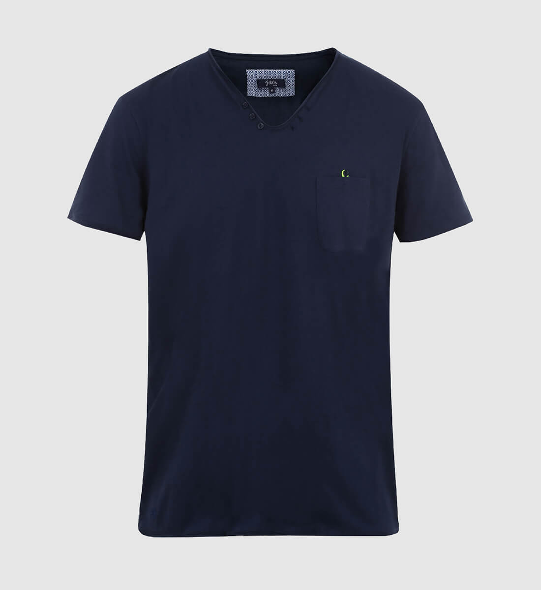 T-shirt with Tunisian collar GILI'S Blue