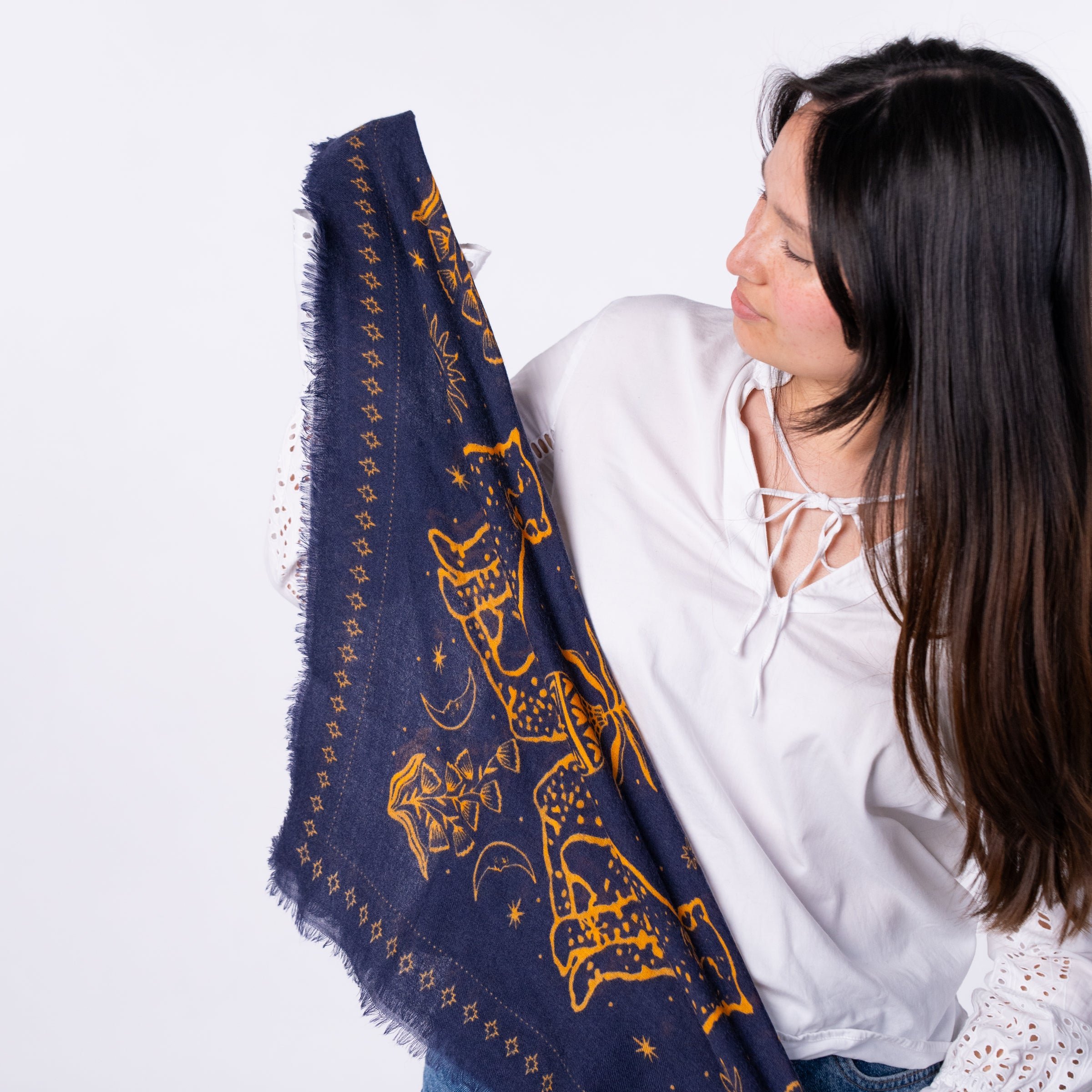 Small wool sasha scarf BILLYBELT Blue