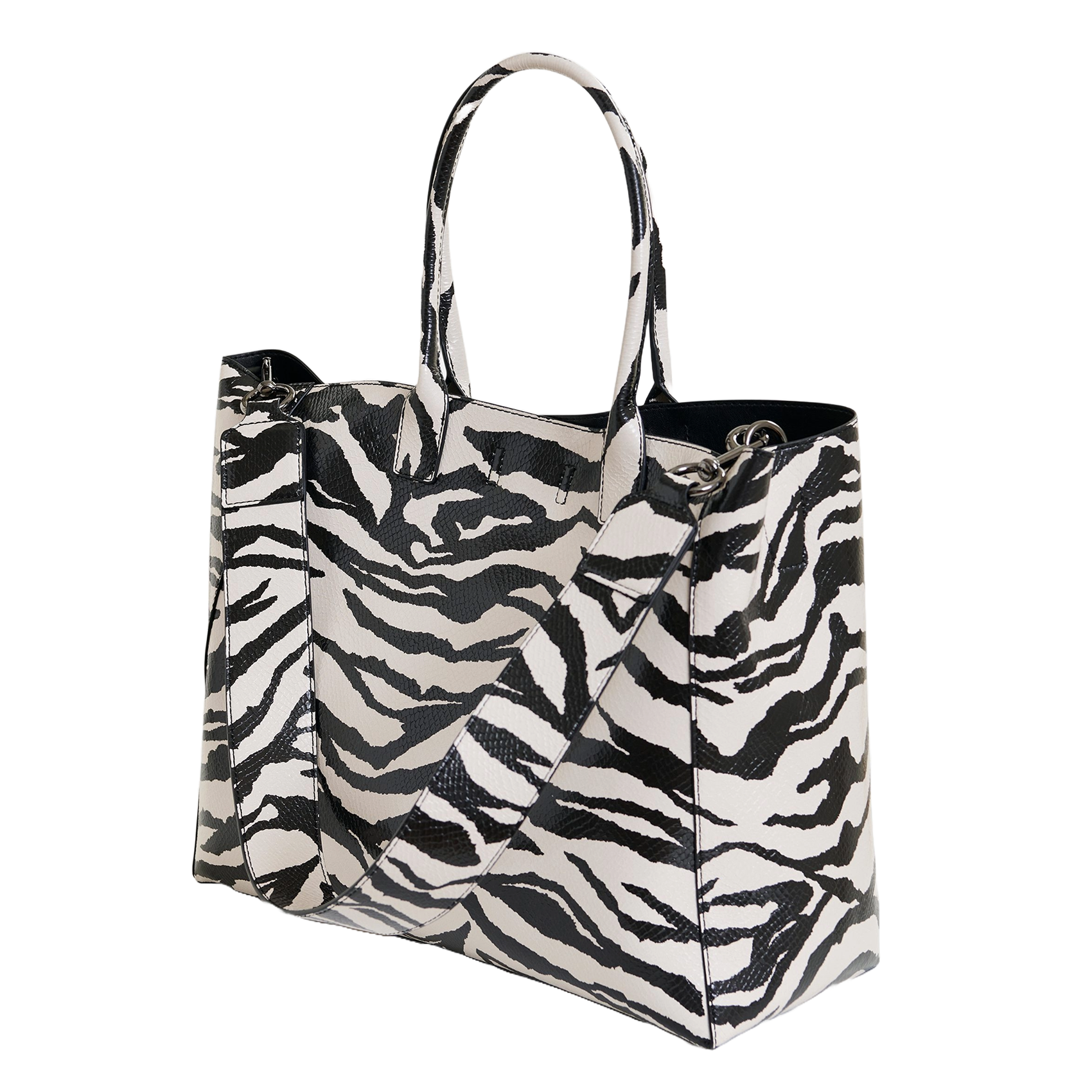 Cabas imprimé zèbre ESSENTIEL ANTWERP Noir