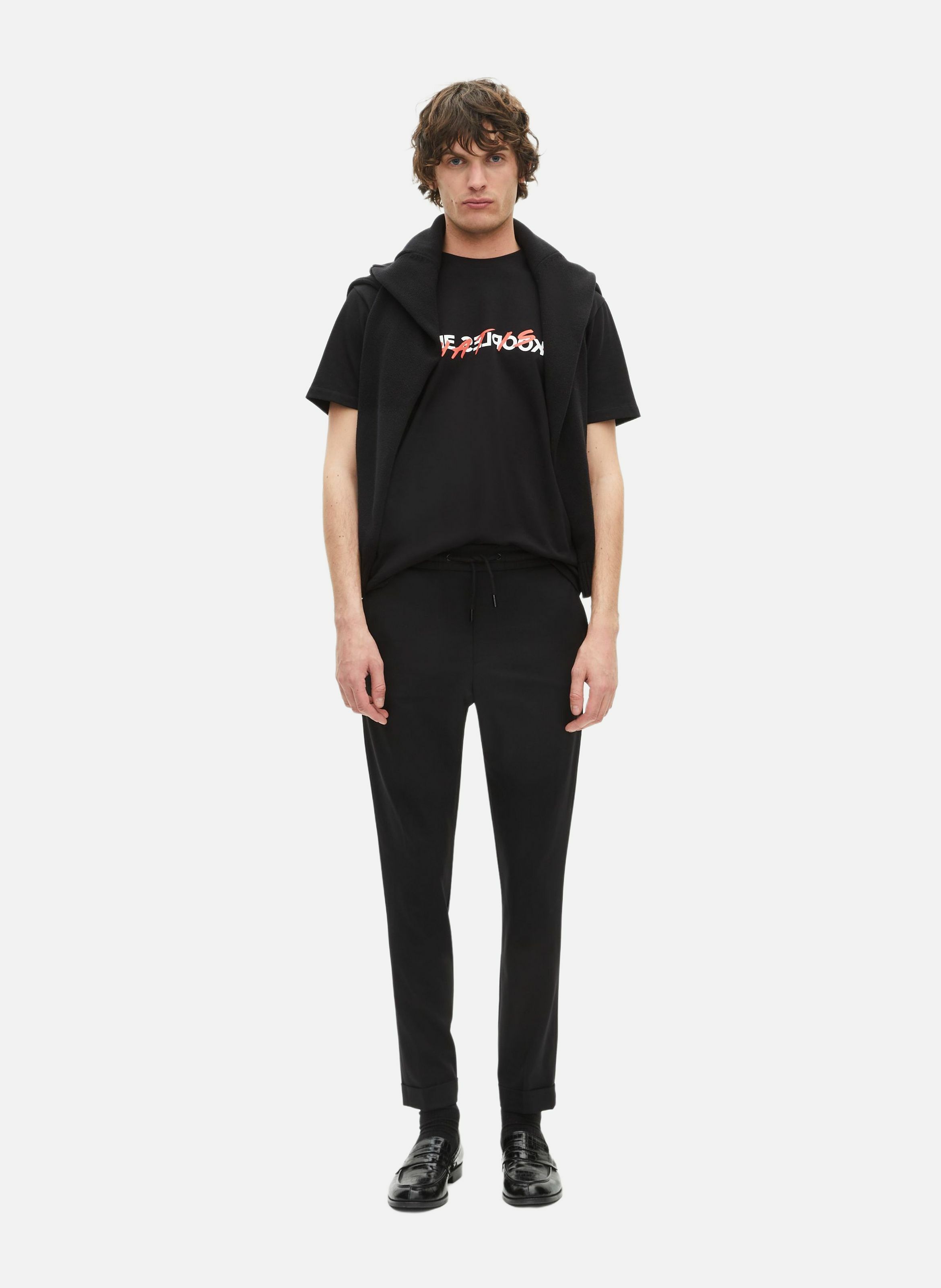 Straight cut wool trousers THE KOOPLES Black