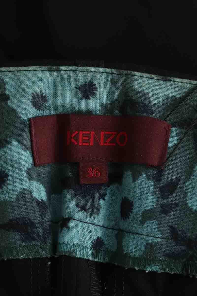Bandol straight woollen trousers KENZO - SECONDE MAIN Black