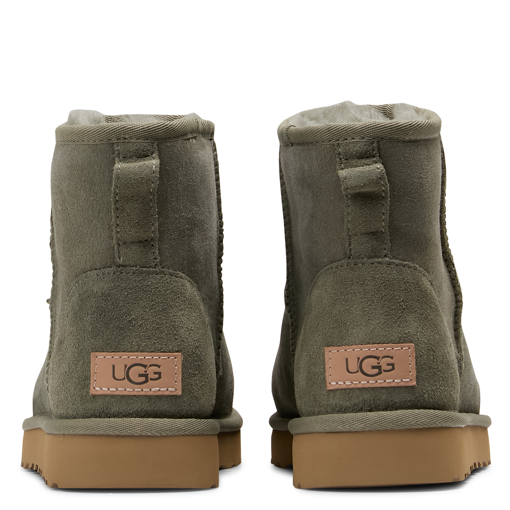 Classic Mini II leather ankle boots UGG Green