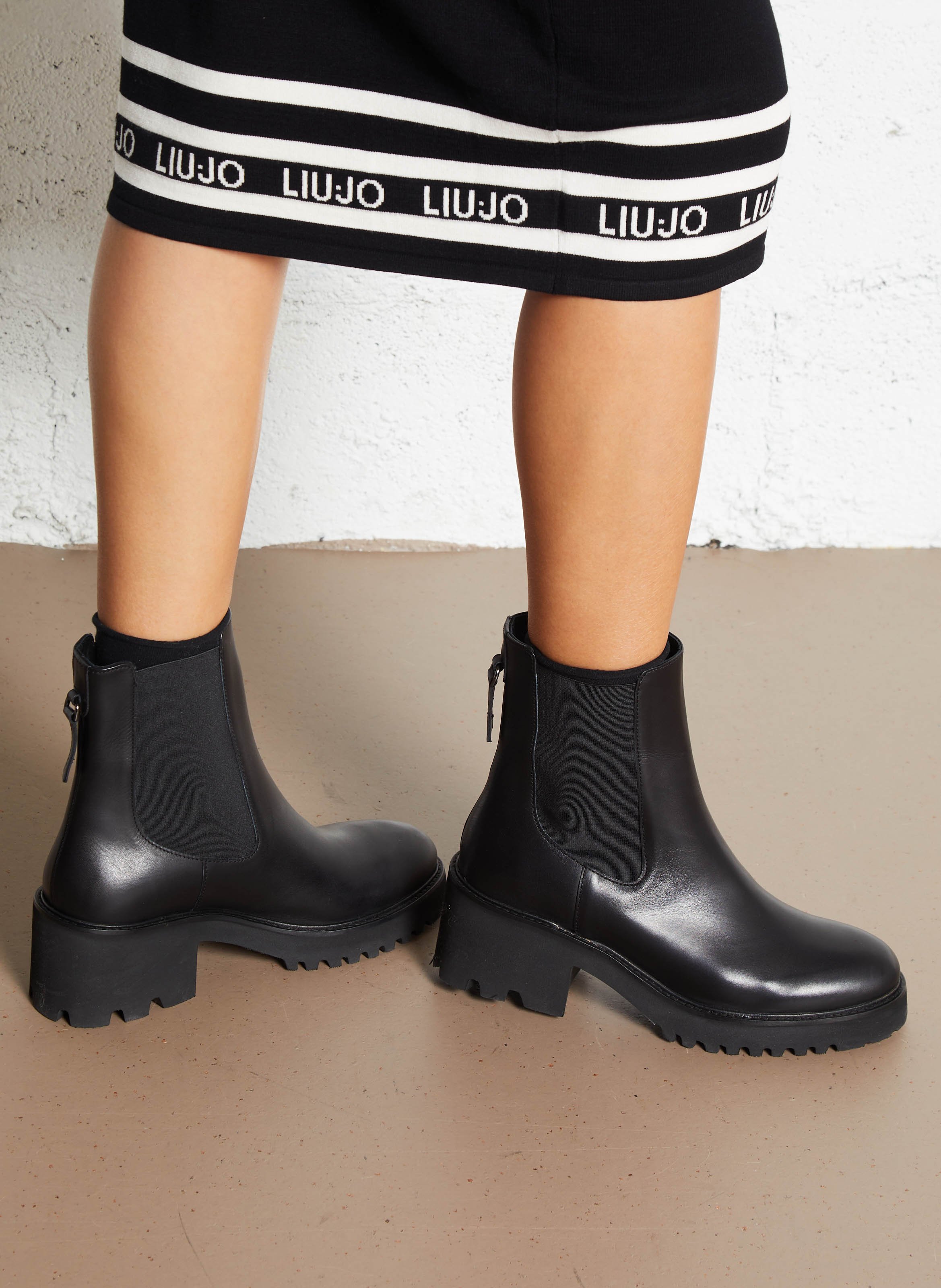 Bottines à talons en cuir MELLOW YELLOW Noir