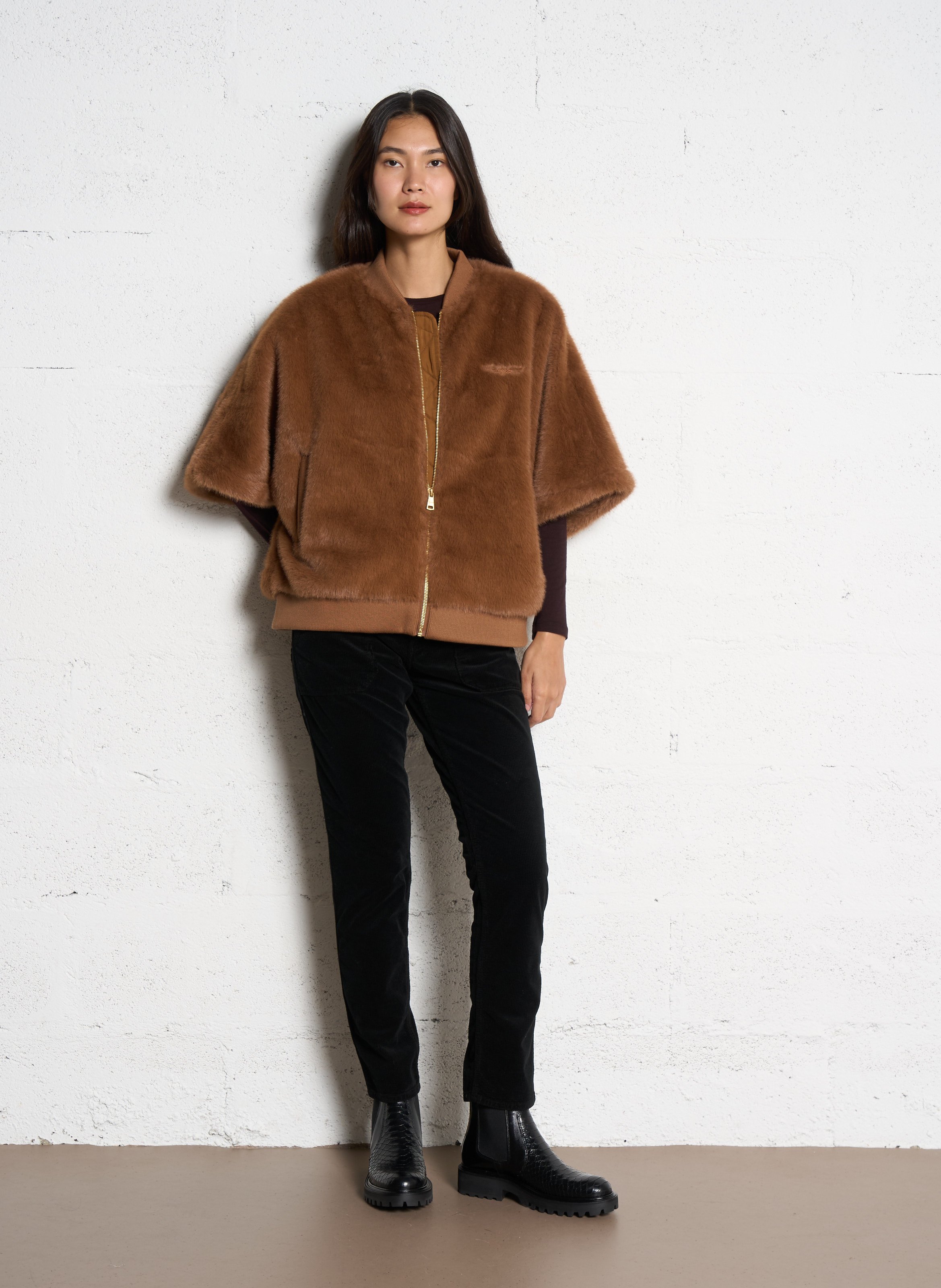 Rechte ribbroek ACQUAVERDE Zwart