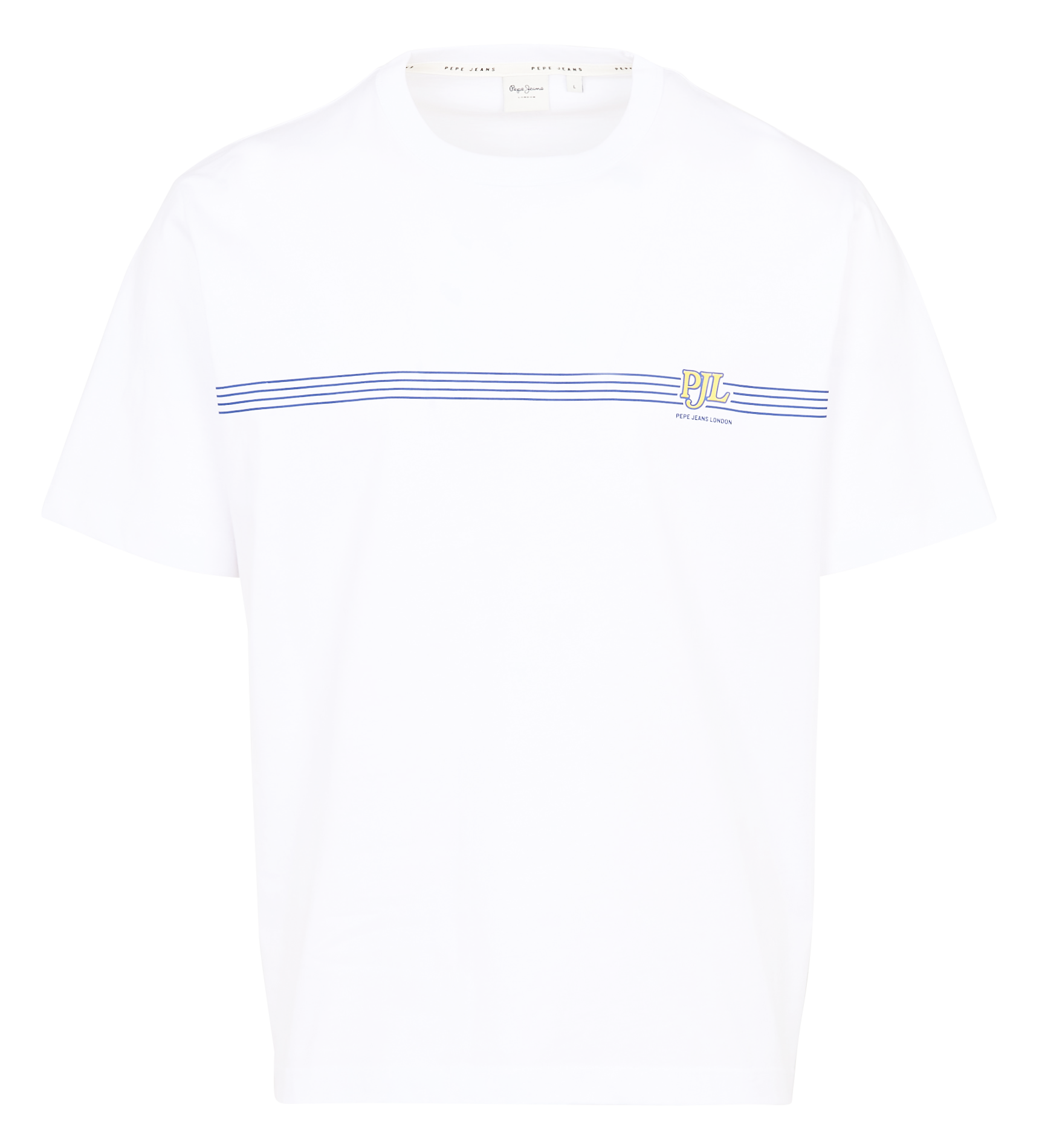 Straight-cut printed cotton T-shirt PEPE JEANS White