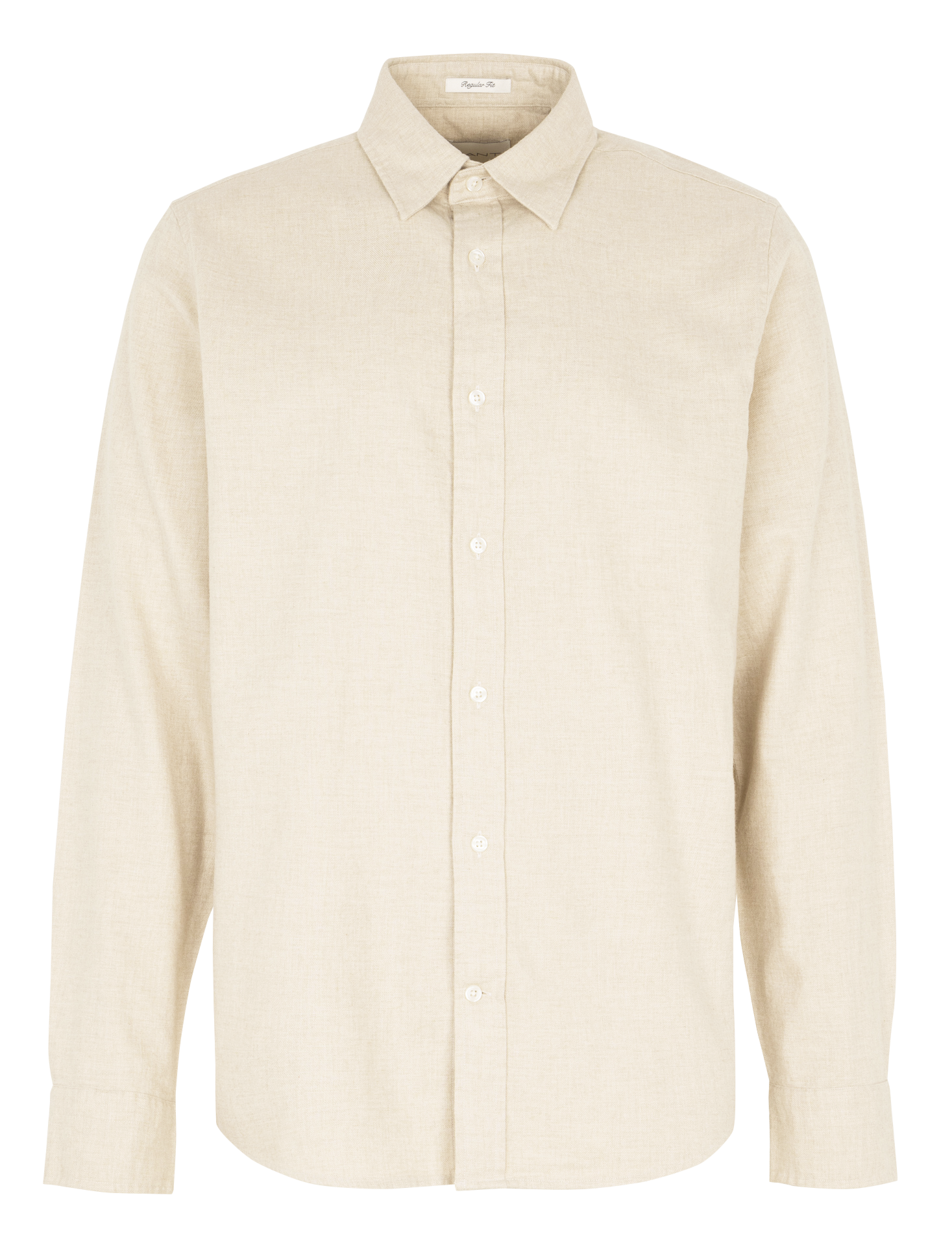 Solid color regular fit cotton shirt GANT Beige
