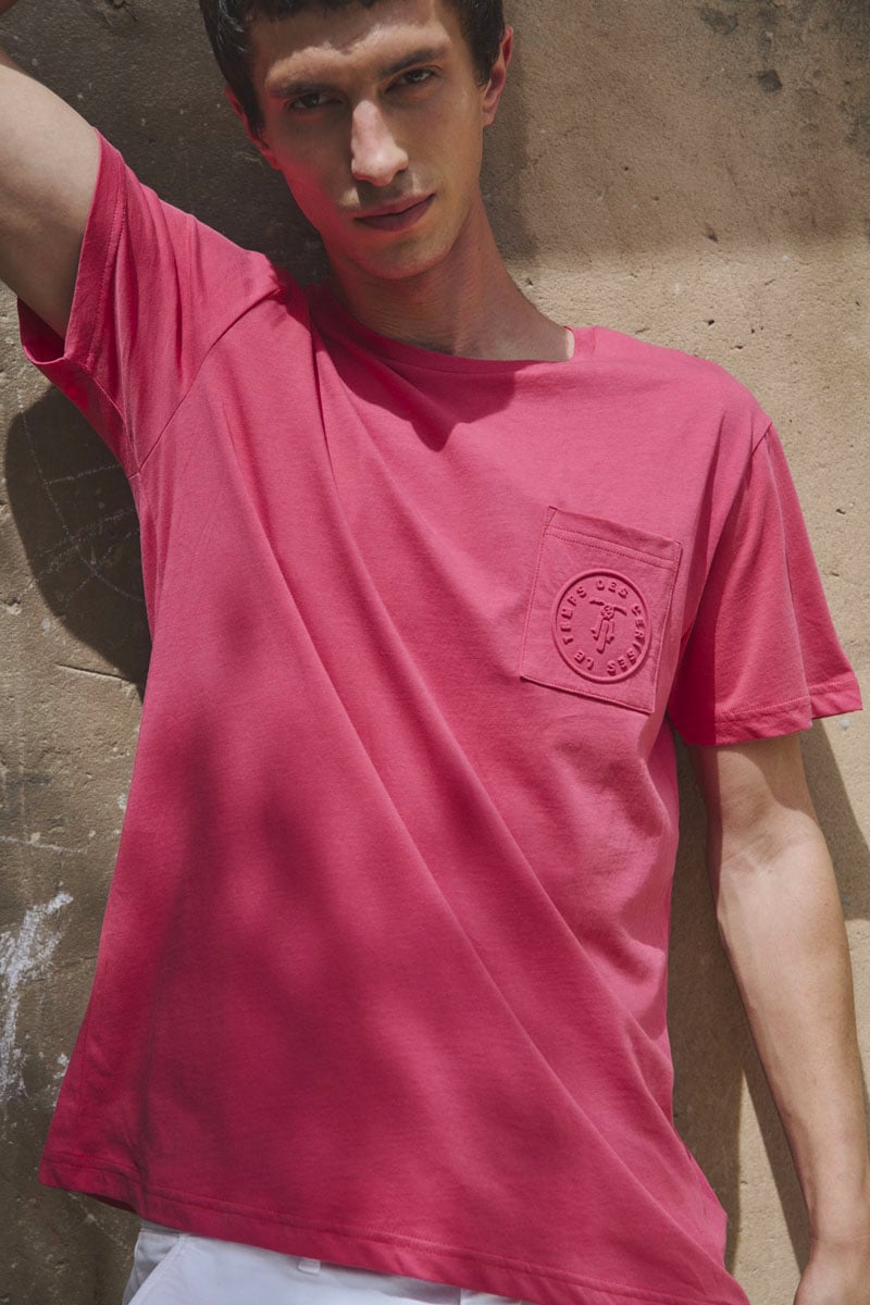 Tommy Badge T-shirt LE TEMPS DES CERISES Pink