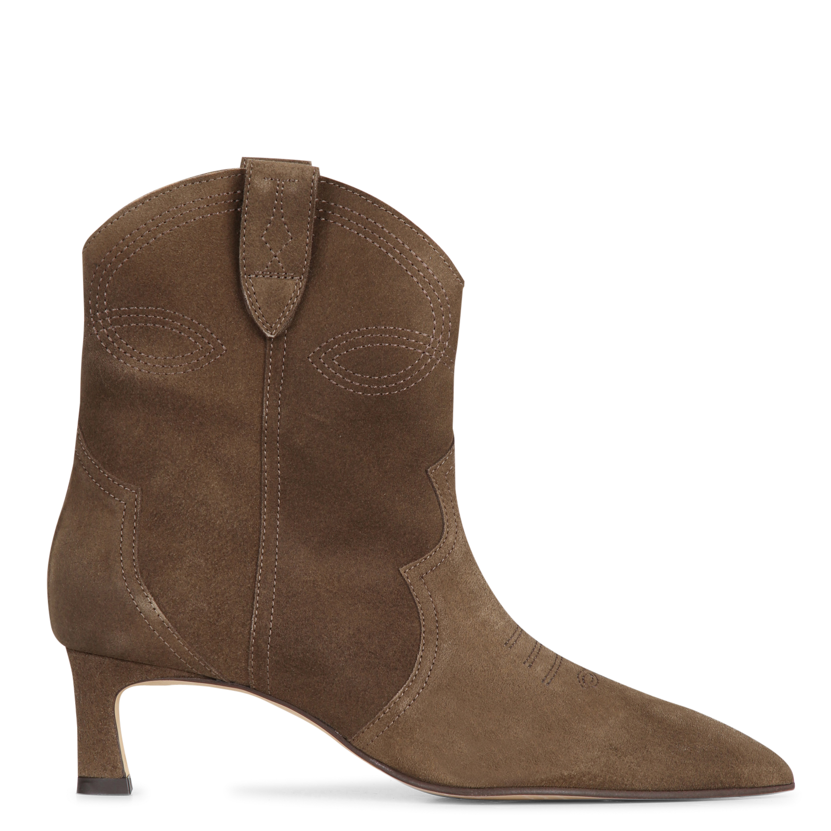 Bottines western à talons en cuir suédé BOBBIES Marron