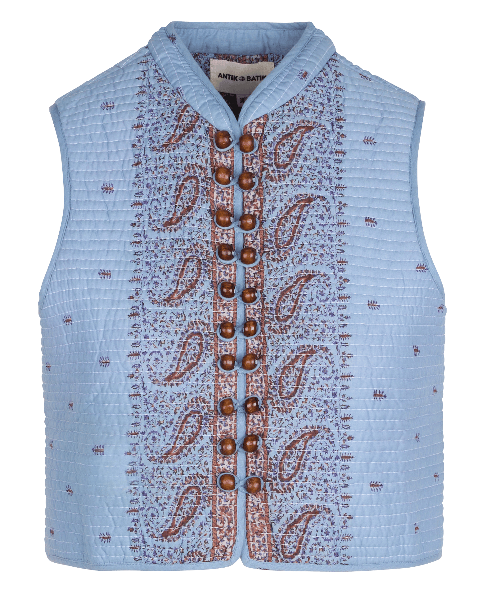 Baumwoll-Strickjacke mit Rundhalsausschnitt ANTIK BATIK Blau