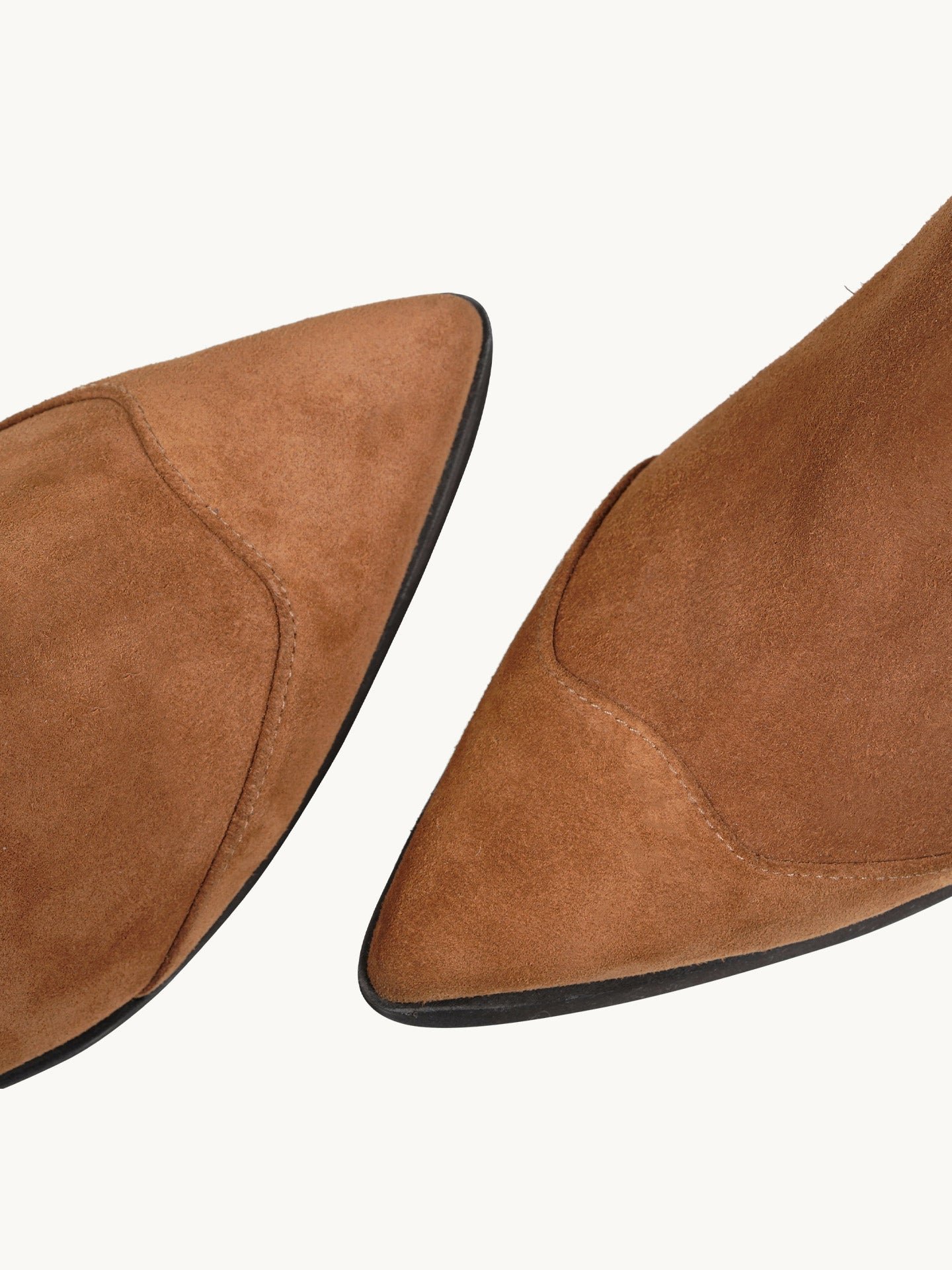 Heeled suede leather mid-calf boots EMZI PARIS Brown