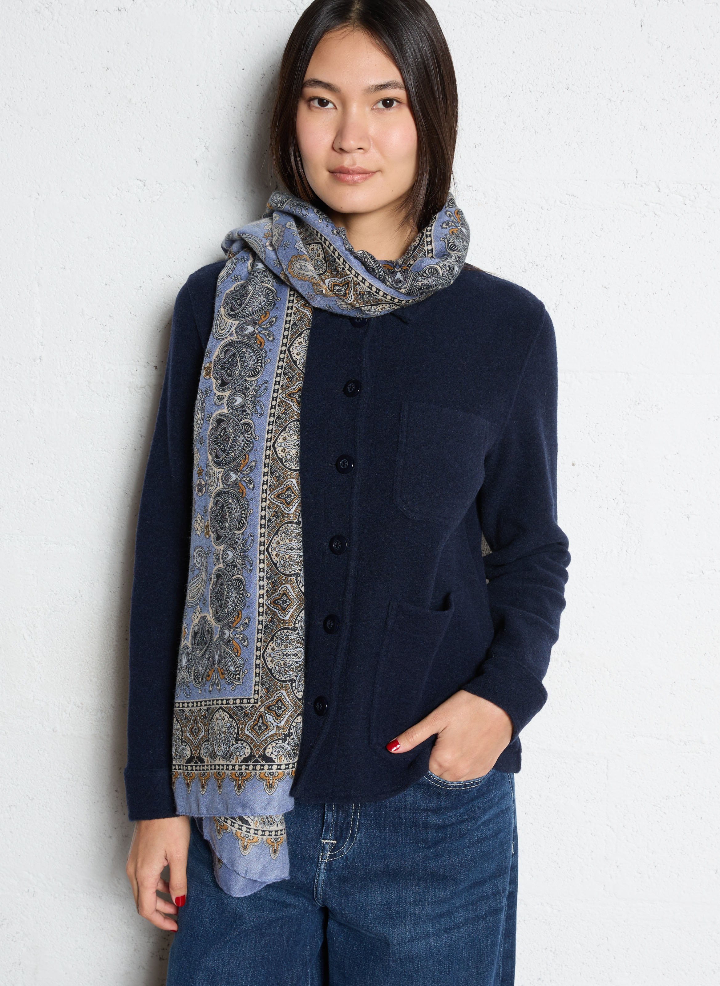 Foulard imprimé LA PETITE ETOILE Bleu